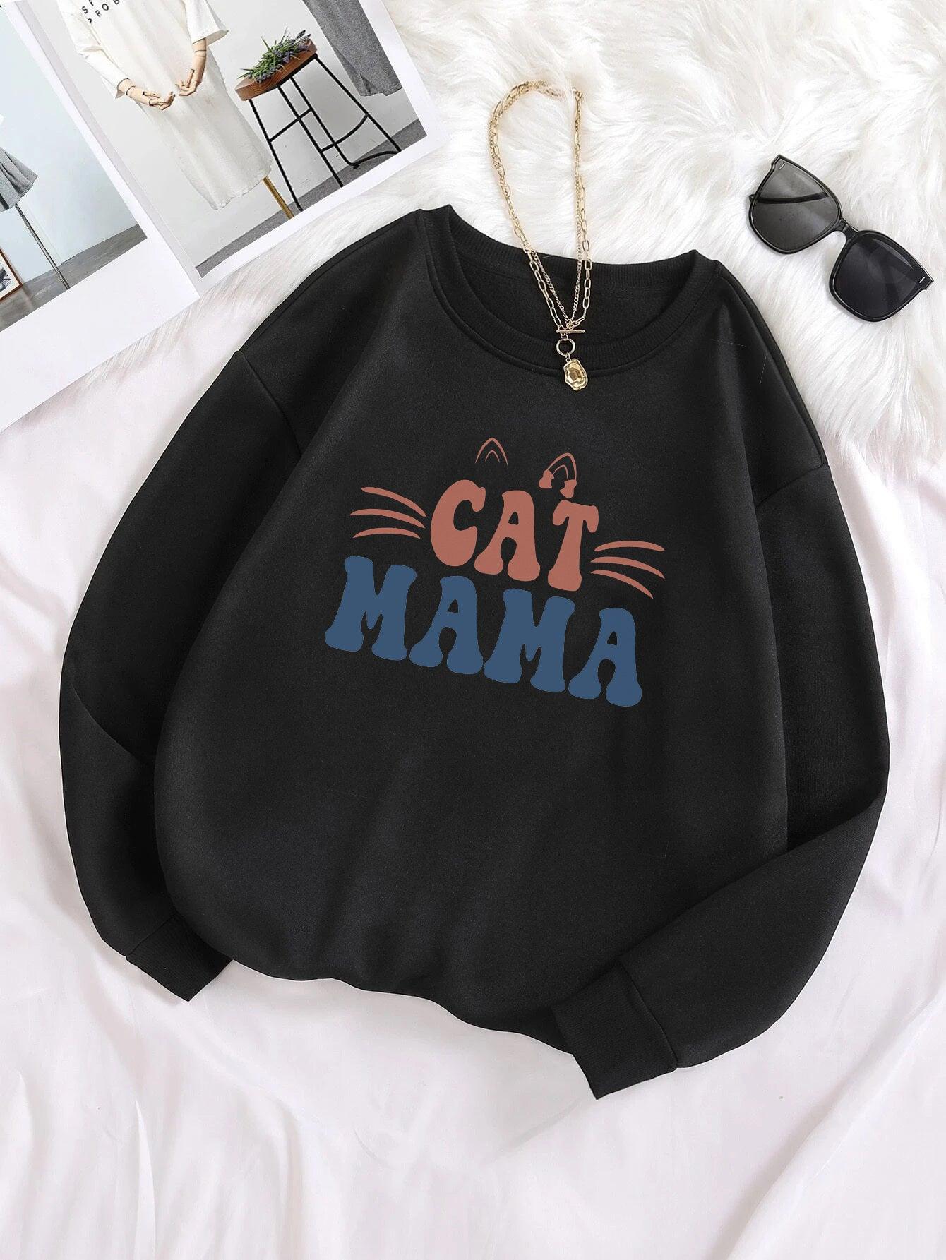 Pawsitively Adorable: Cat Lovers' Printed Unisex Sweatshirt โ Cozy Up in Feline Fashion! - Young Trendz