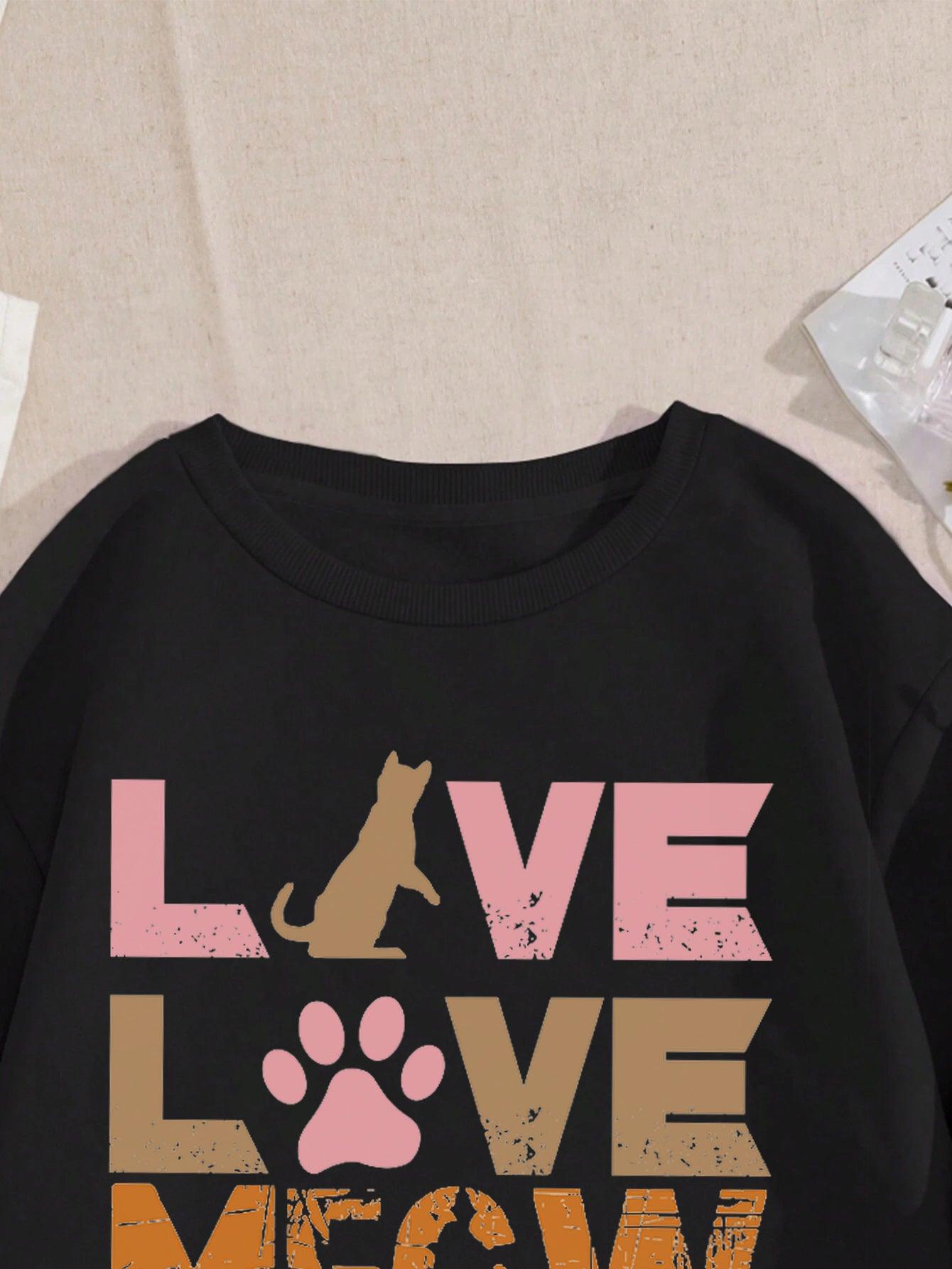 Pawsitively Adorable: Cat Lovers' Printed Unisex Sweatshirt โ Cozy Up in Feline Fashion! - Young Trendz