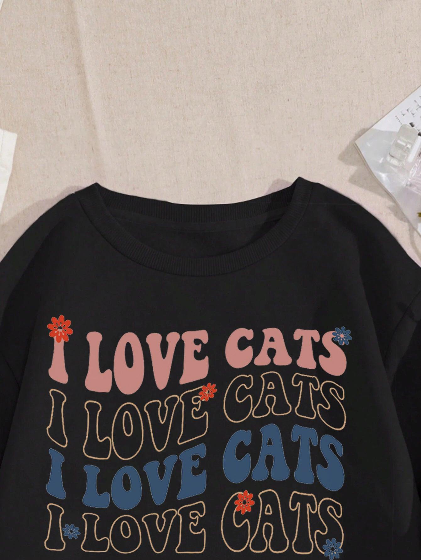 Pawsitively Adorable: Cat Lovers' Printed Unisex Sweatshirt โ Cozy Up in Feline Fashion! - Young Trendz