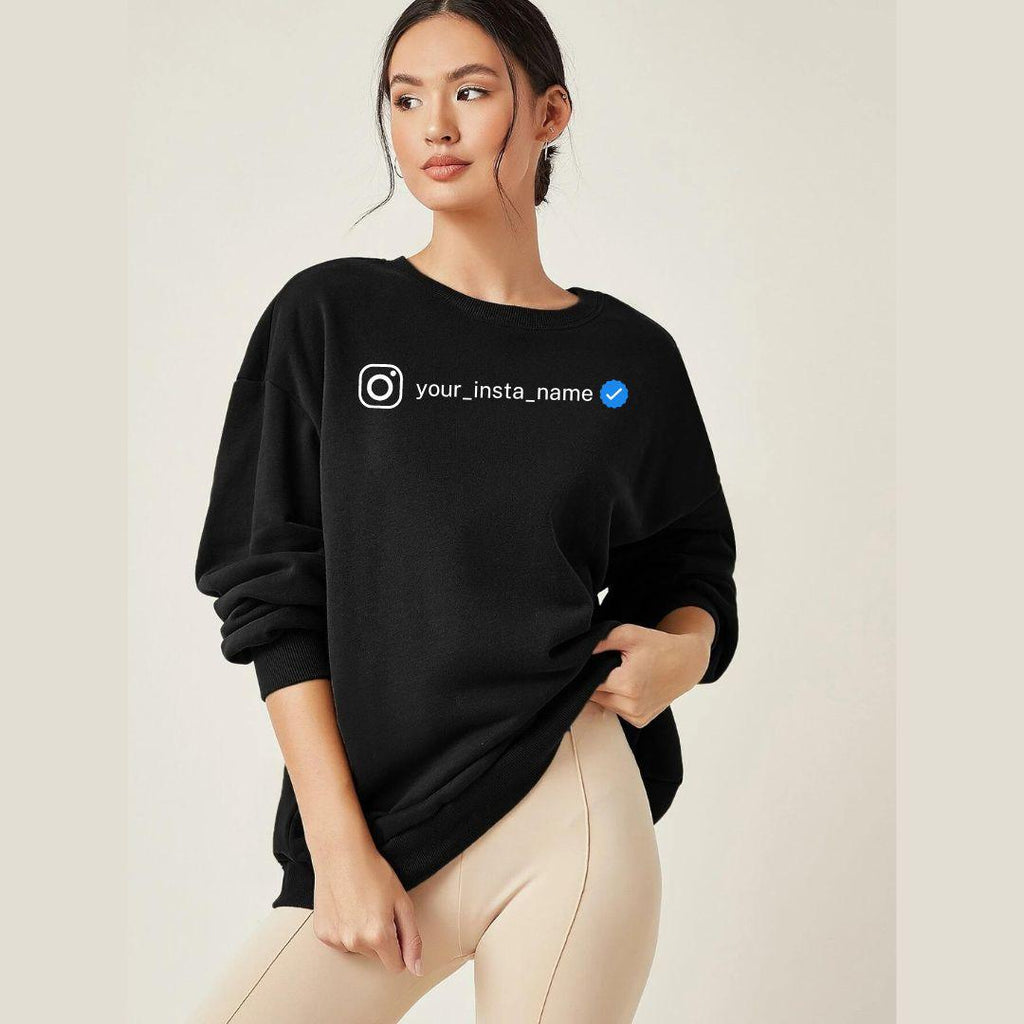 Custom Instagram Unisex Sweat Shirt - Personalized QR Code Sweatshirt - Young Trendz