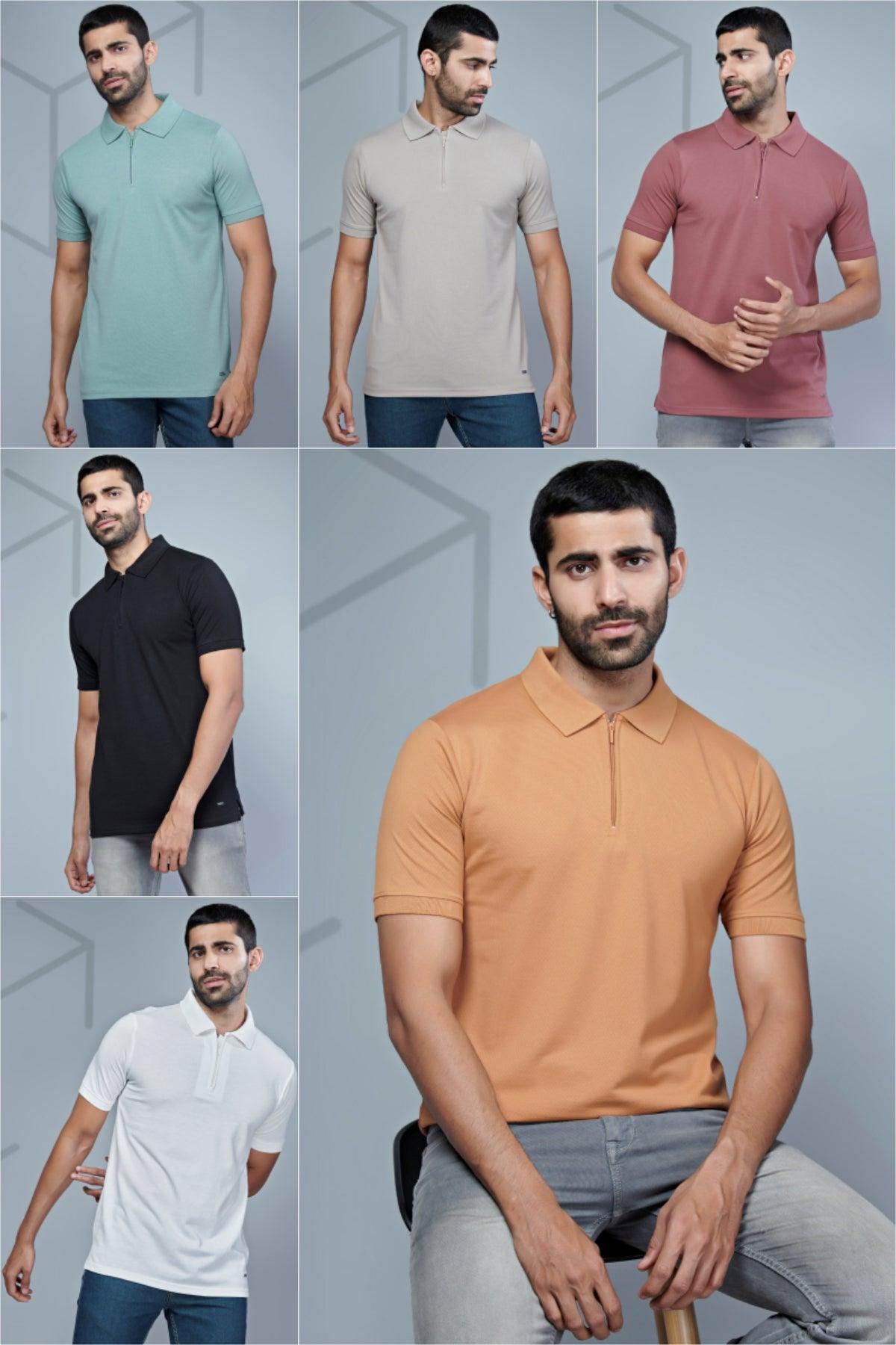 Essential Elegance: Solid Polo Tees for Effortless Style! - Young Trendz