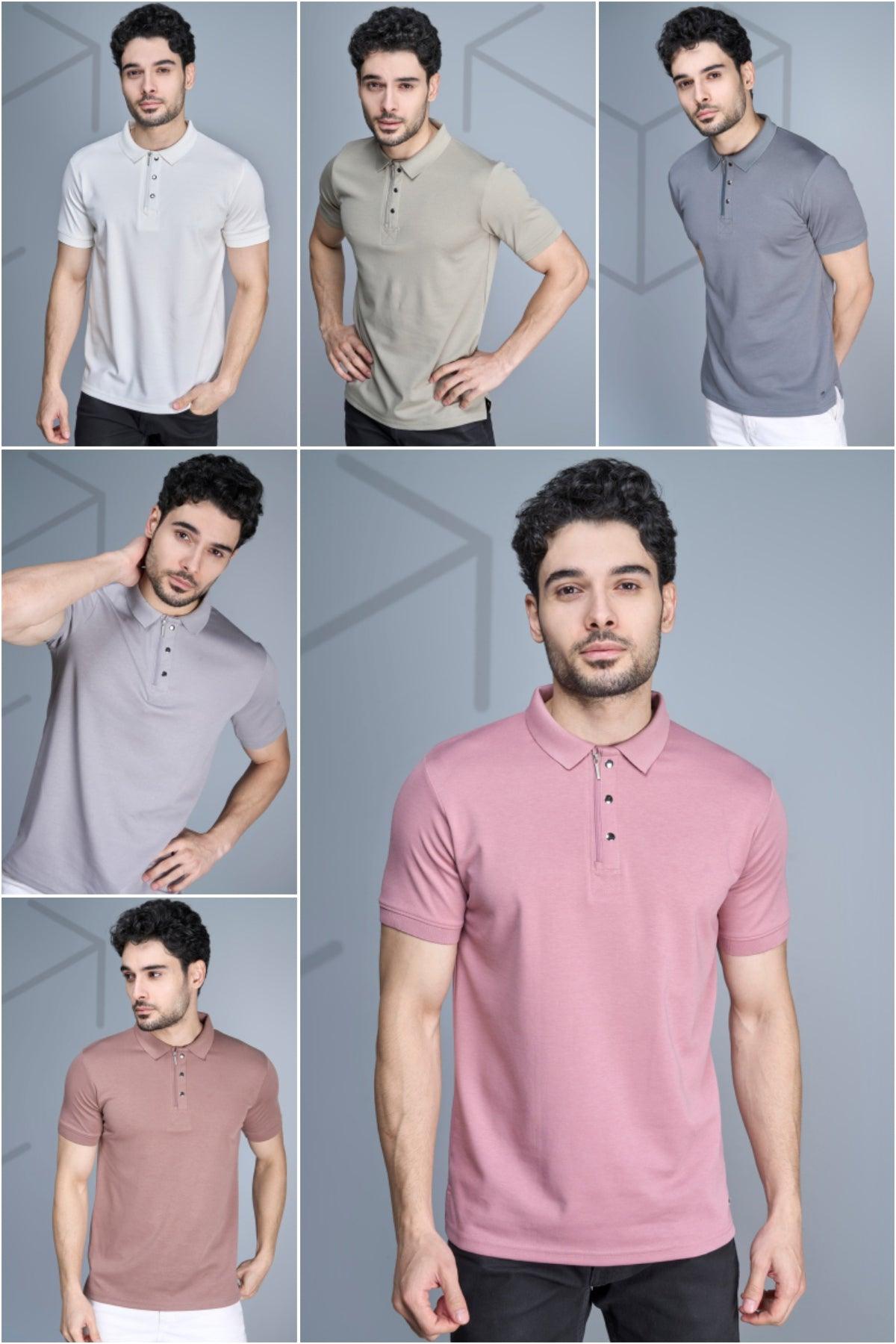 Essential Elegance: Solid Polo Tees for Effortless Style! - Young Trendz