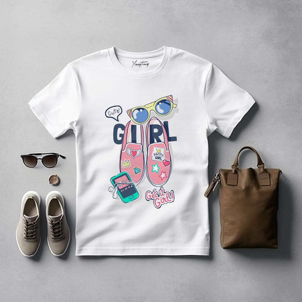 Charismatic & Chic - Women's Printed Round Neck Tees Collection - Young Trendz