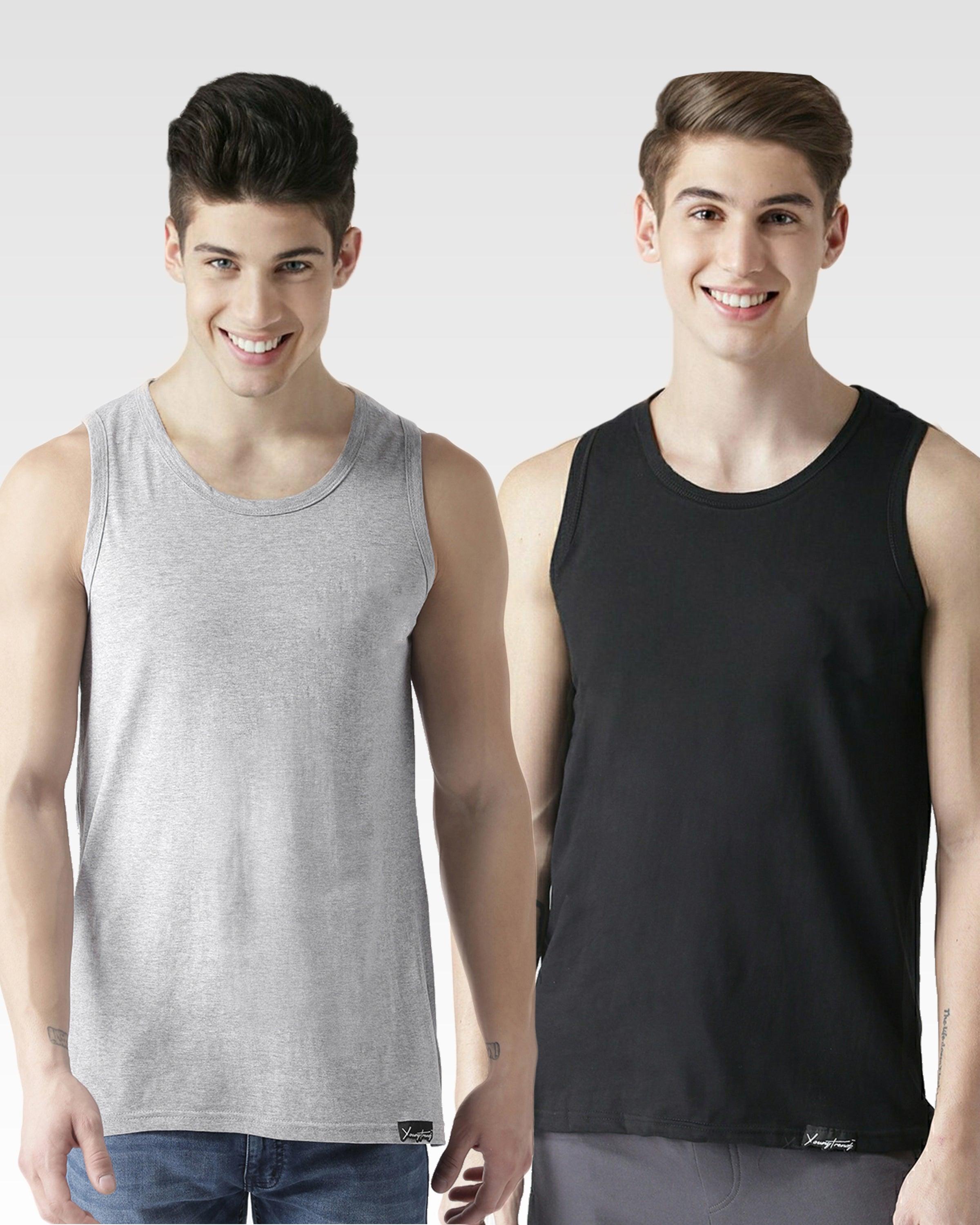 Boys Plain Sleeveless Combo Tshirt - Young Trendz