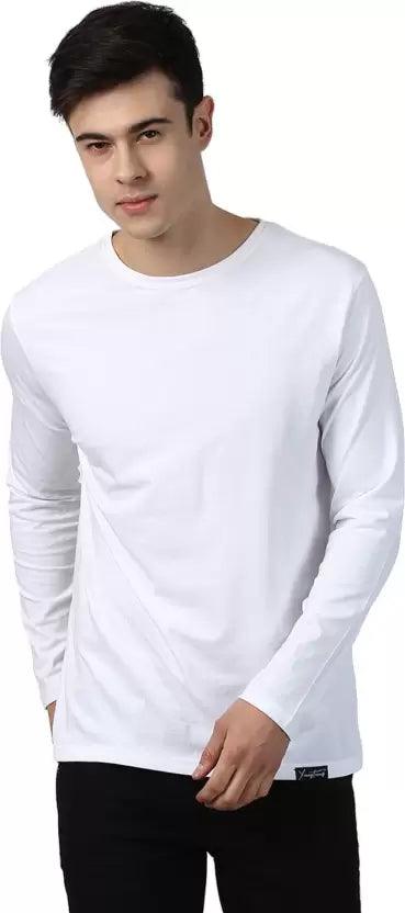 Young trendz Men Round Neck White T-Shirt - Young Trendz