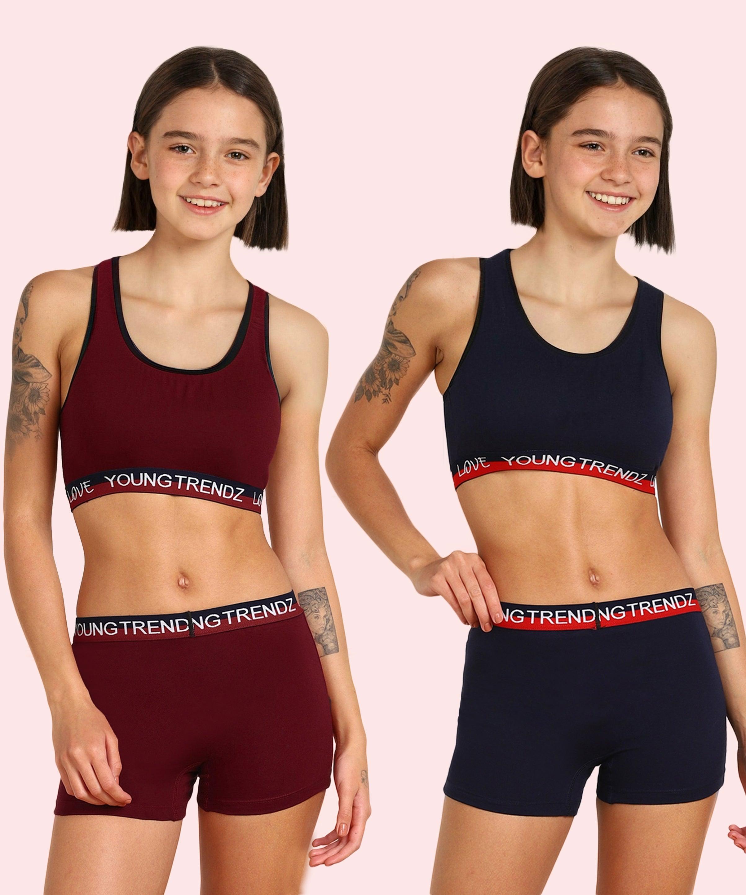Girls Love Elastic Combo Lingerie Set(Pack of 2) - Young Trendz