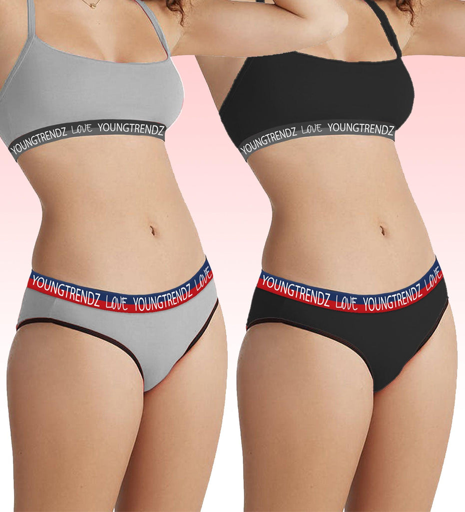 Young Trendz Women Love Elastic Combo Hipster - 2pcs Pack - Young Trendz