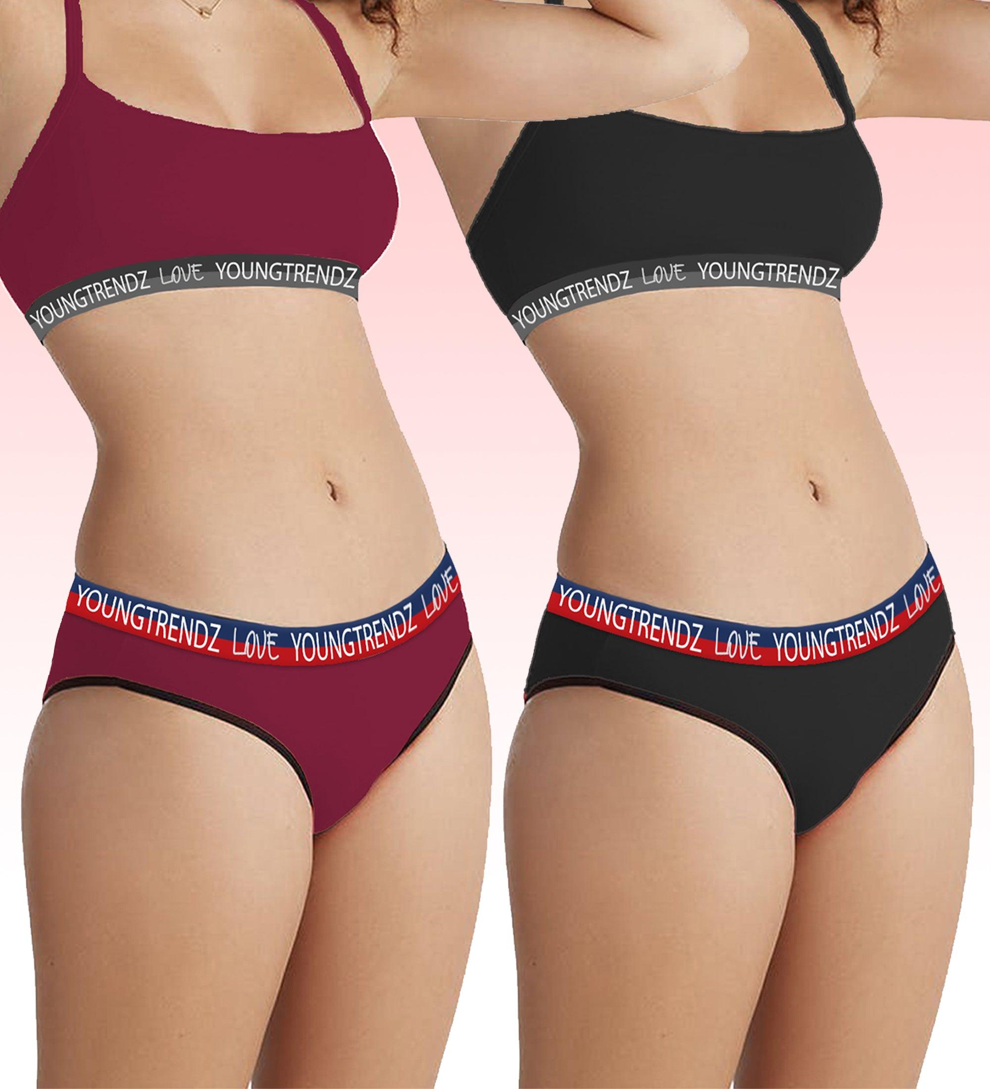 Young Trendz Women Love Elastic Hipster - 2pcs Pack - Young Trendz