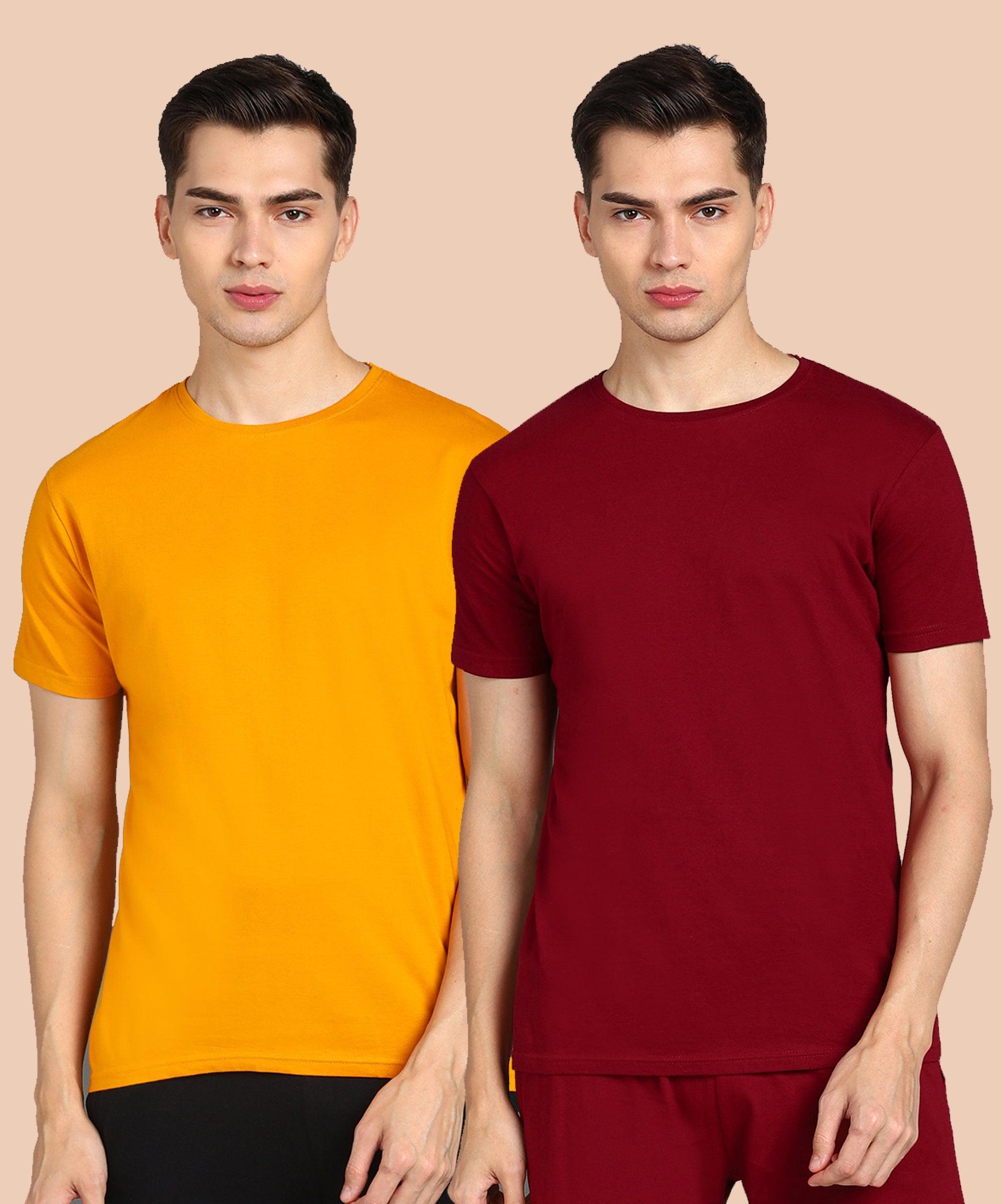 Young Trendz Men Halfsleeve Combo Solid Tshirt - Young Trendz