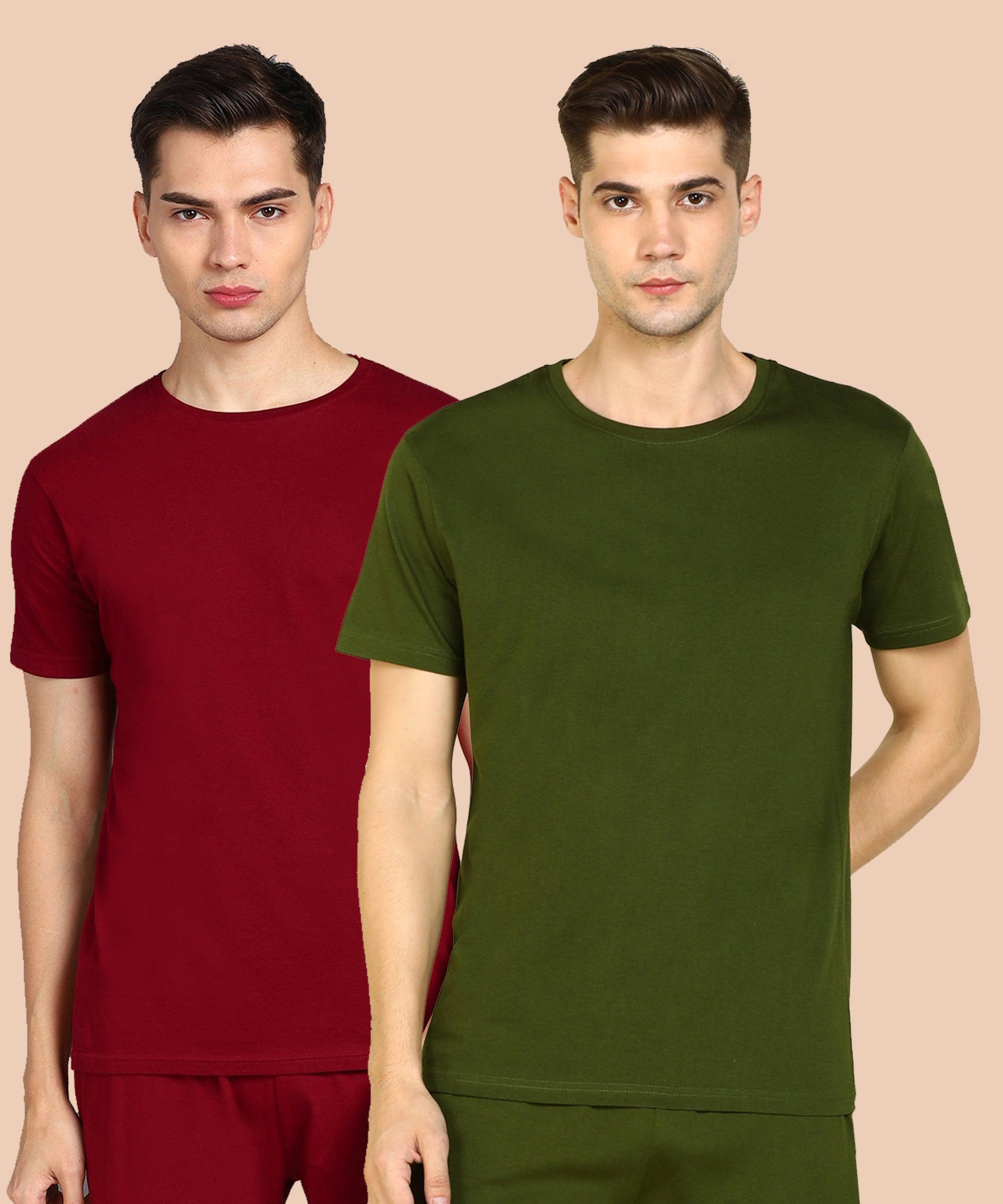 Young Trendz Men Halfsleeve Combo Solid Tshirt - Young Trendz