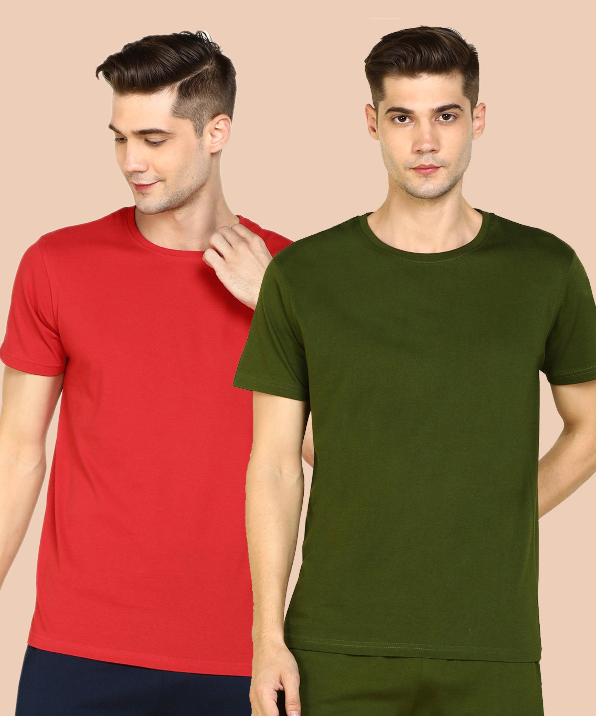 Young Trendz Men Halfsleeve Combo Solid Tshirt - Young Trendz
