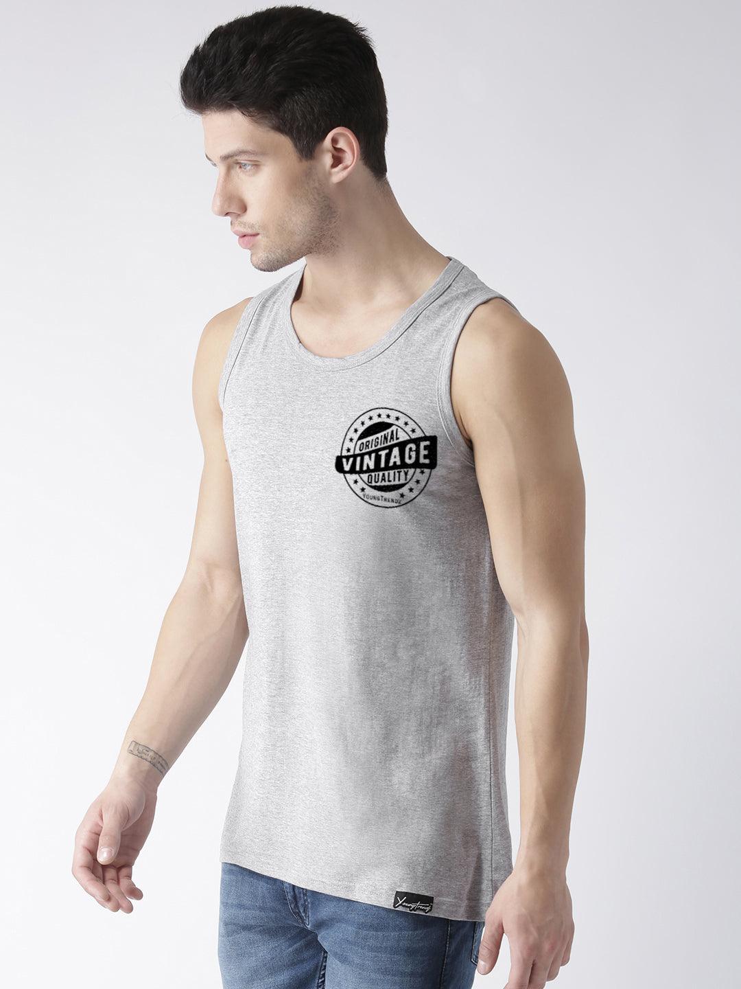Mens Print Sleeveless Tshirt - Young Trendz