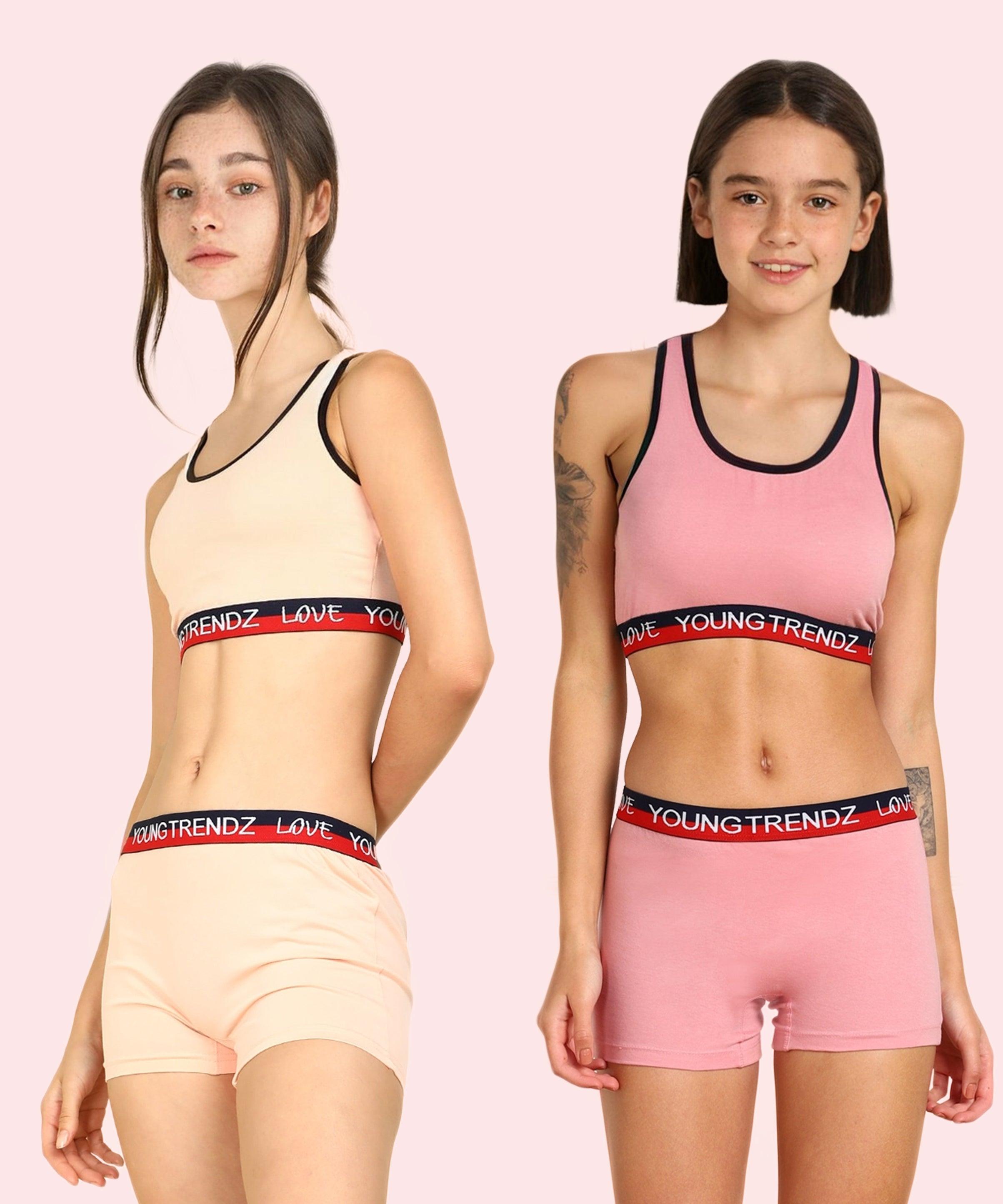 Girls Love Elastic Combo Lingerie Set(Pack of 2) - Young Trendz