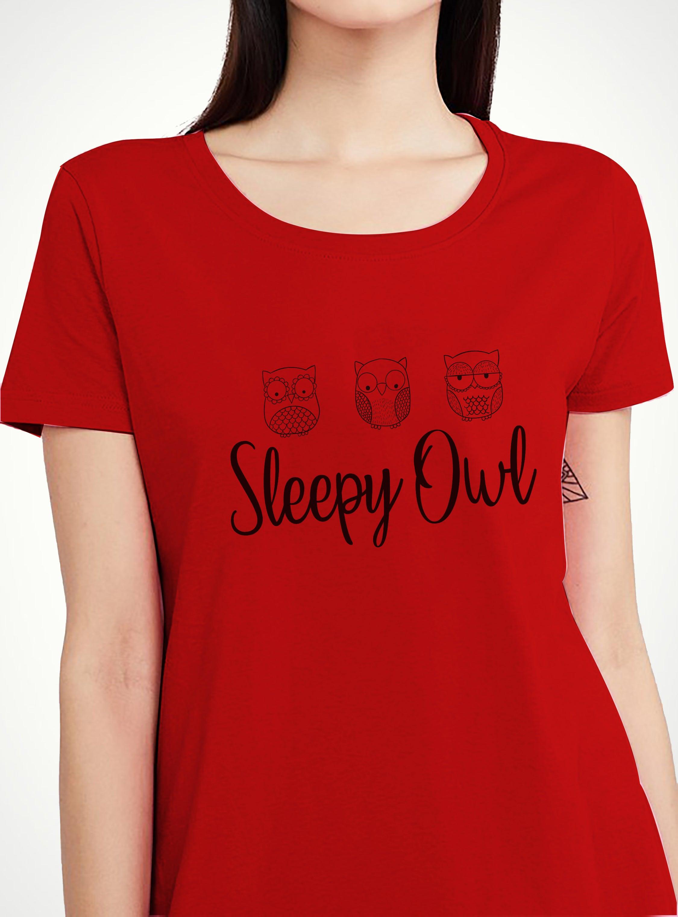 Womens Printed Half sleeve Night Dress - Young Trendz