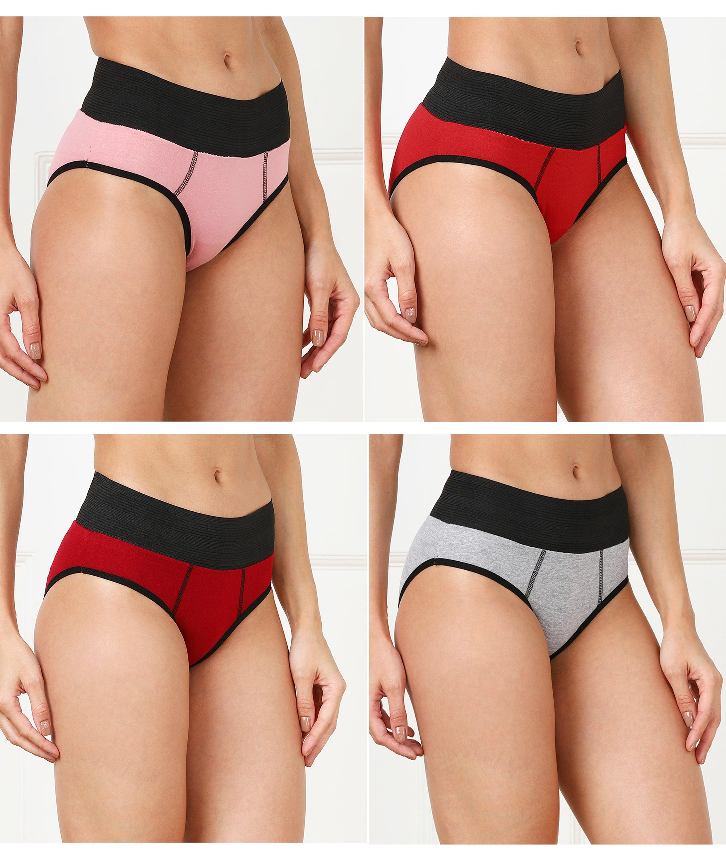 Young Trendz Women High Waist Combo Hipster - 4pcs Pack - Young Trendz