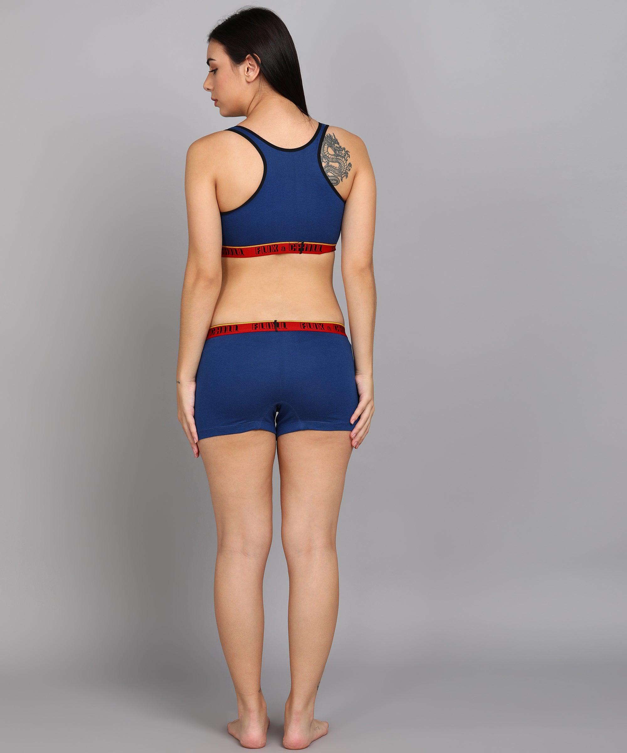 Womens FLIXCHILL Boys Shorts 3Combo (Royal Blue) - Young Trendz