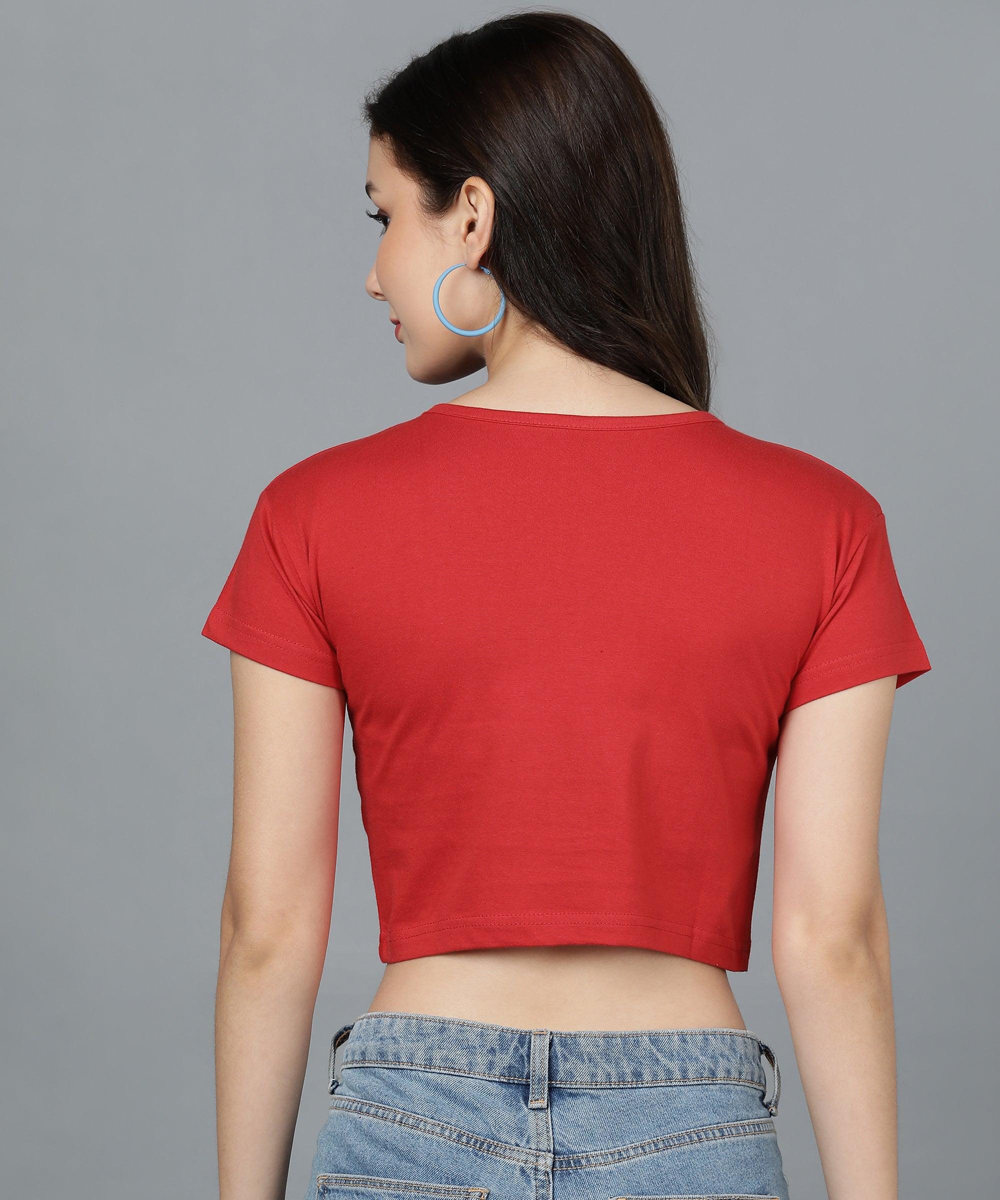 Young trendz Women's Casual Half Sleeve Crop Top (Pack Of 2) - Young Trendz