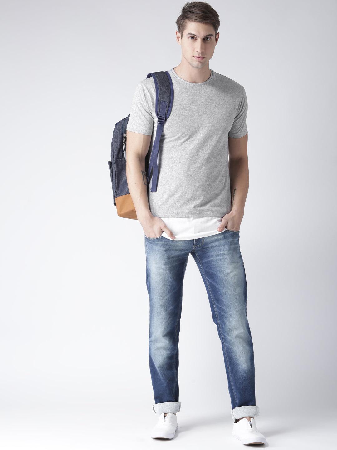 Mens Halfsleeve Layer Round hem Combo Tshirts - Young Trendz