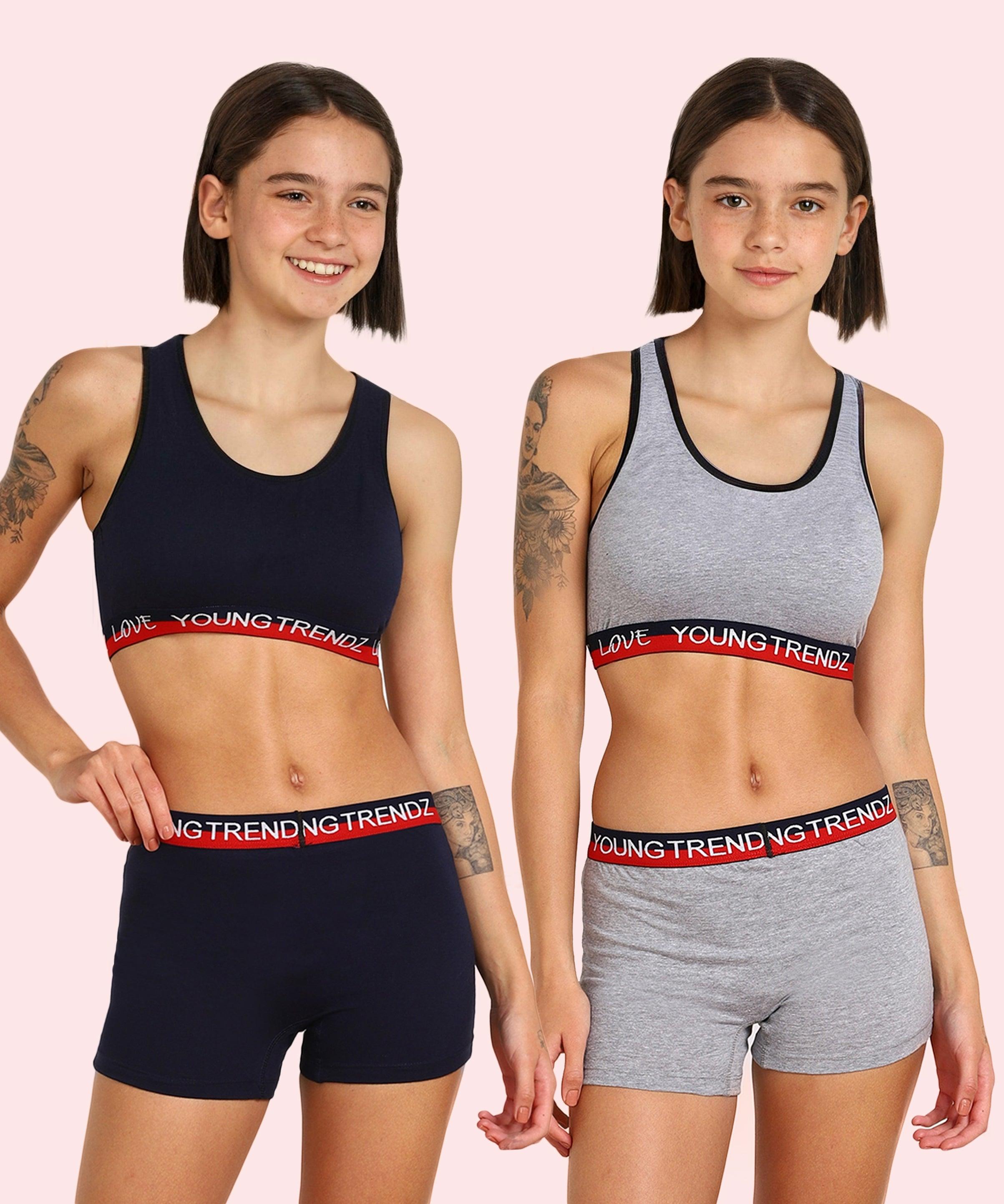 Girls Love Elastic Combo Lingerie Set(Pack of 2) - Young Trendz