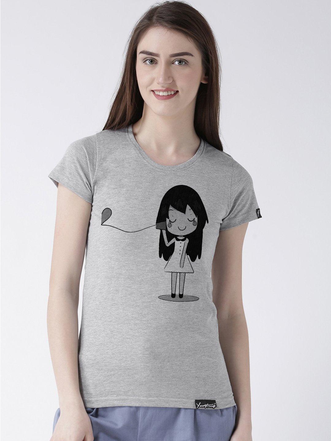 Phone Printed Red(Men) Grey(Women) Color Printed Couple Tshirts - Young Trendz