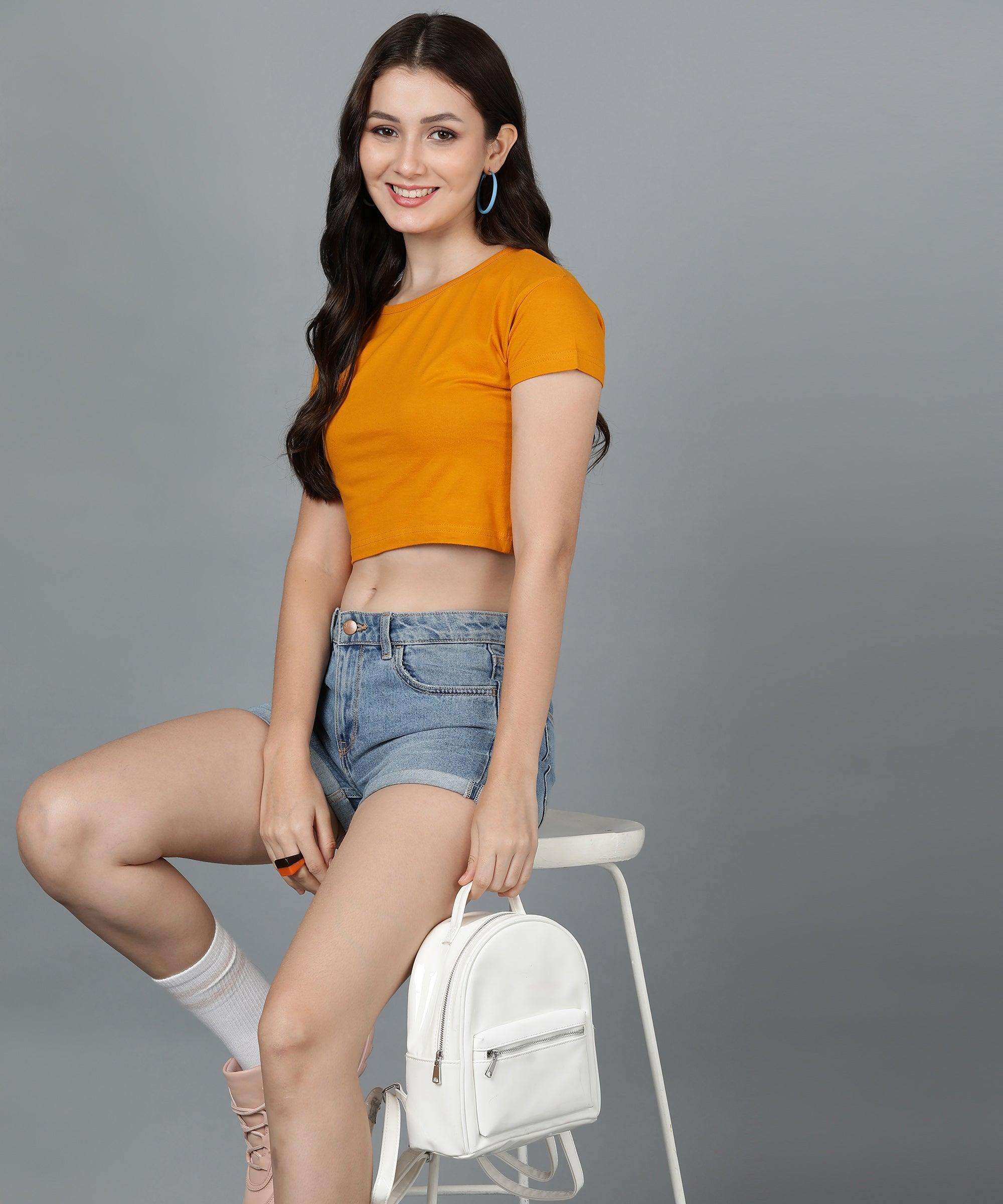 Young trendz Women's Casual Half Sleeve Crop Top (Pack Of 3) - Young Trendz