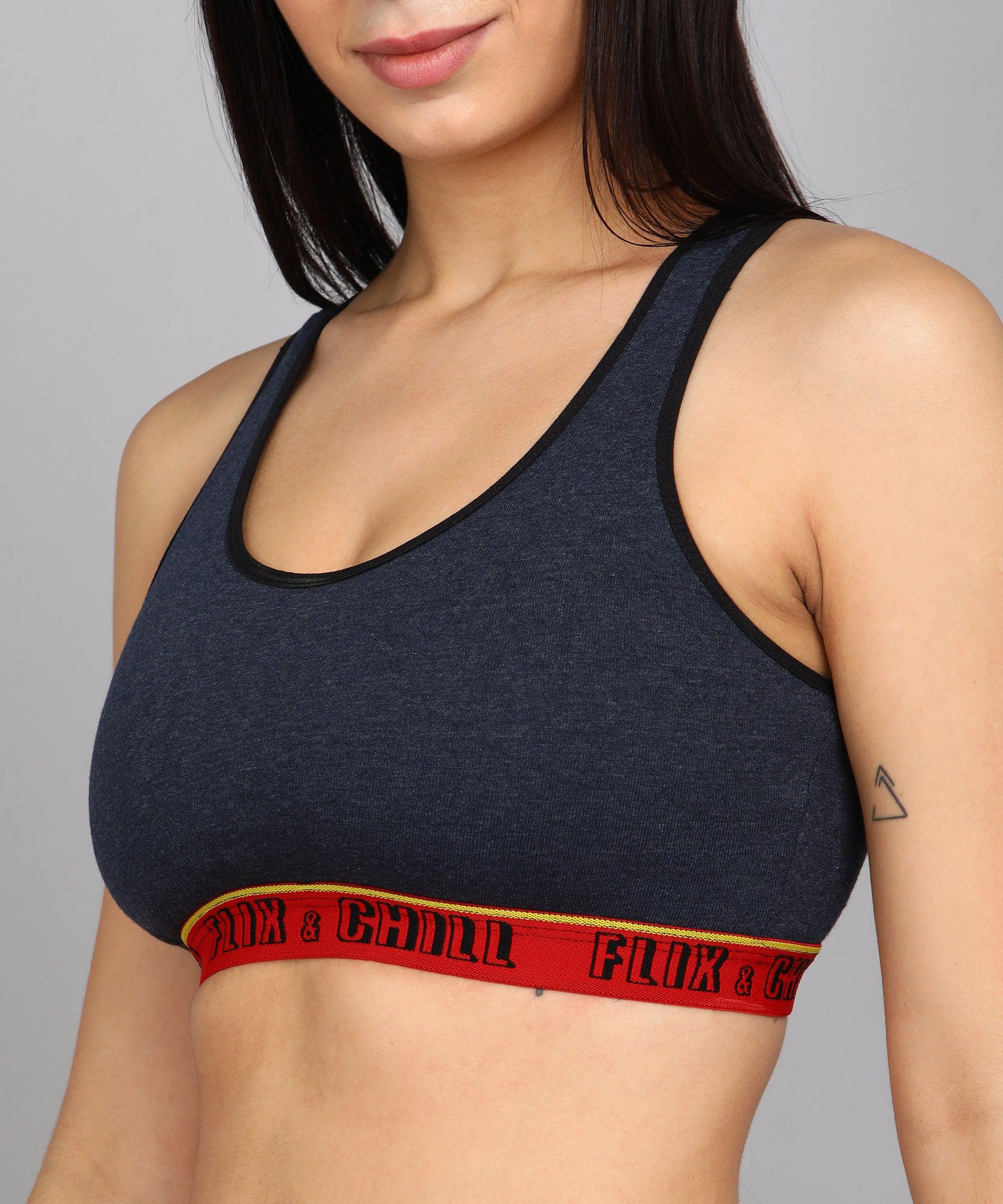 Womens Non Padded FLIXCHILL Combo Boys Shorts Navy Melange (Pack of 3) - Young Trendz