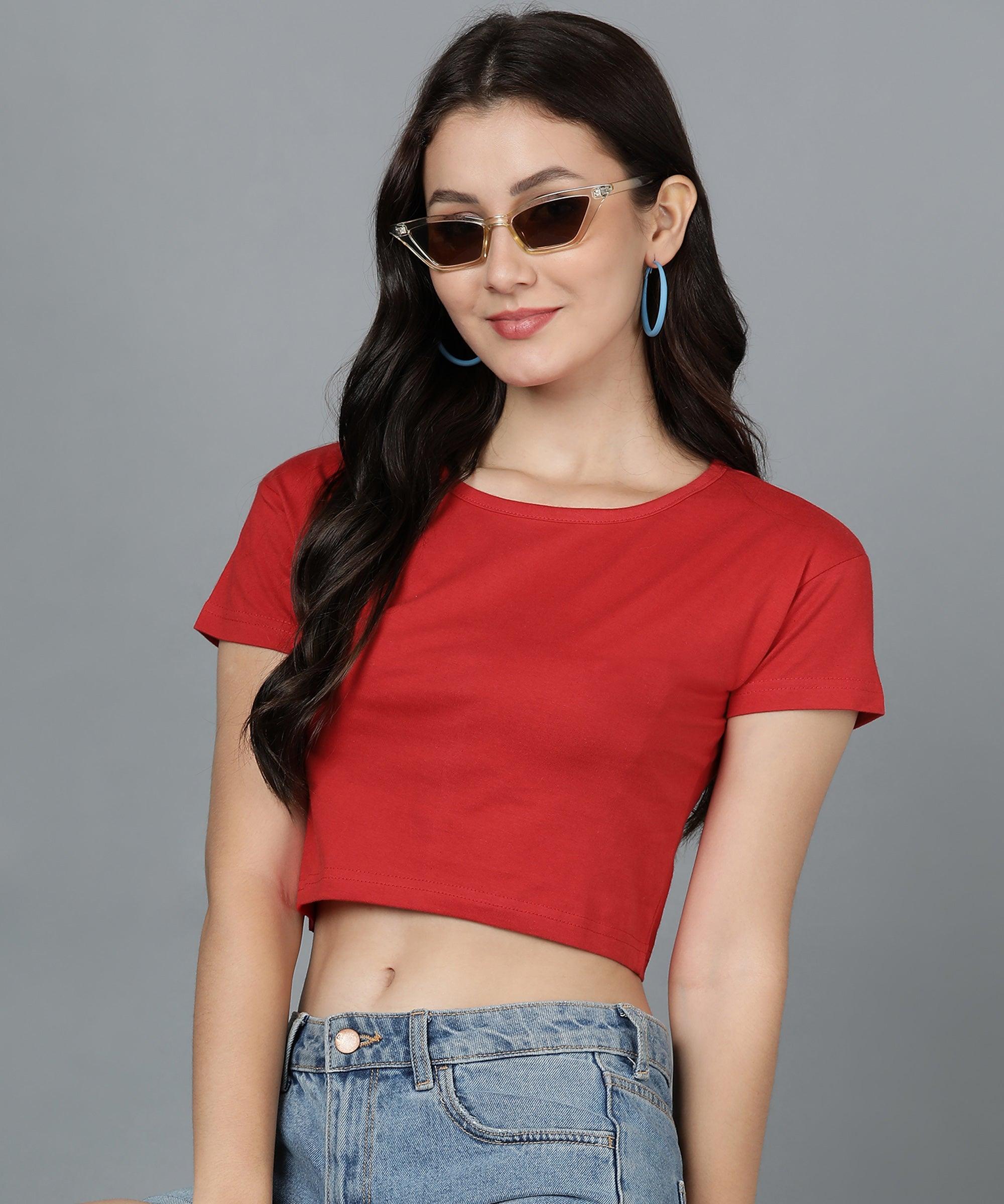 Young trendz Women's Casual Half Sleeve Crop Top (Pack Of 2) - Young Trendz