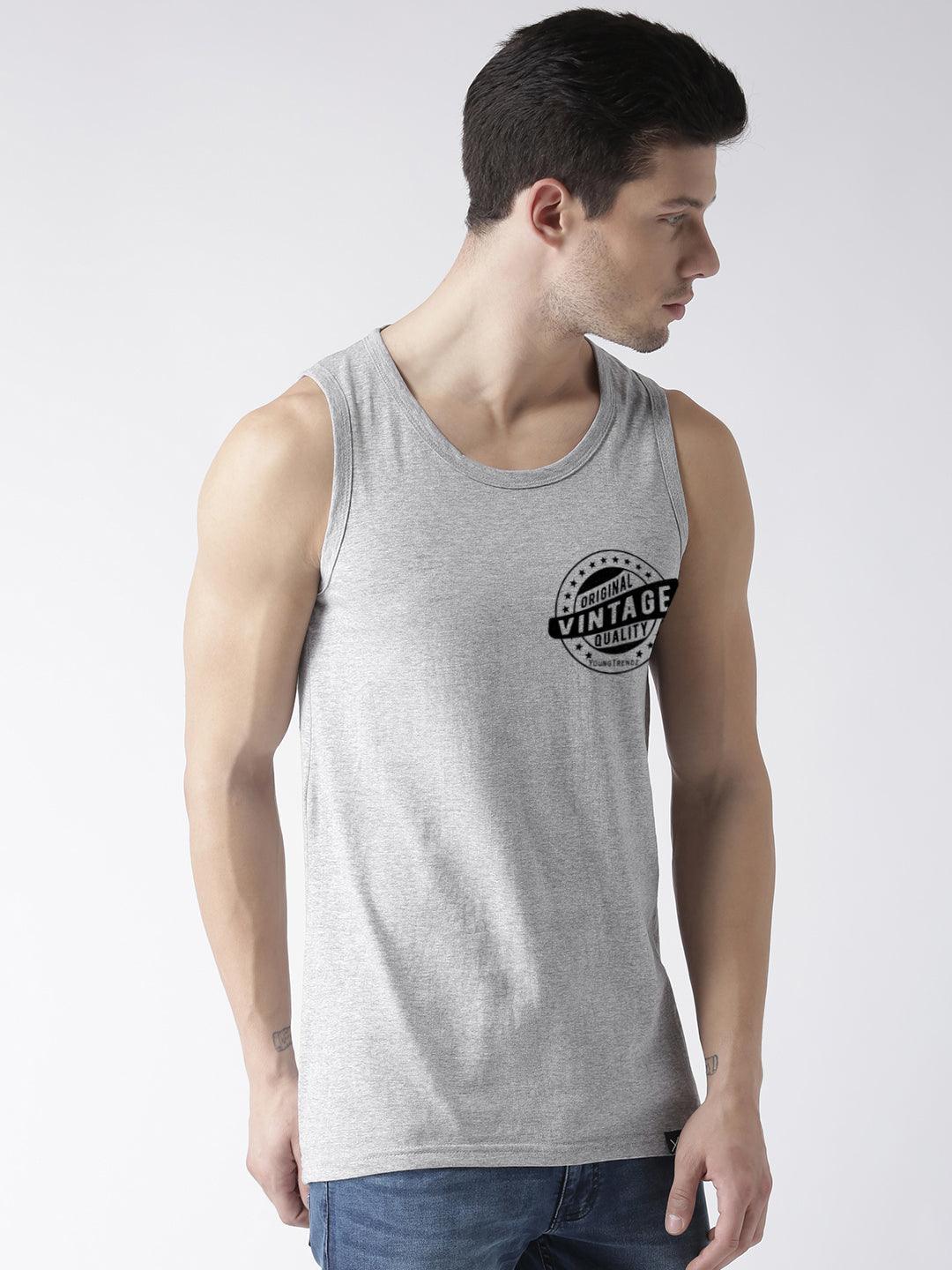 Mens Print Sleeveless Tshirt - Young Trendz