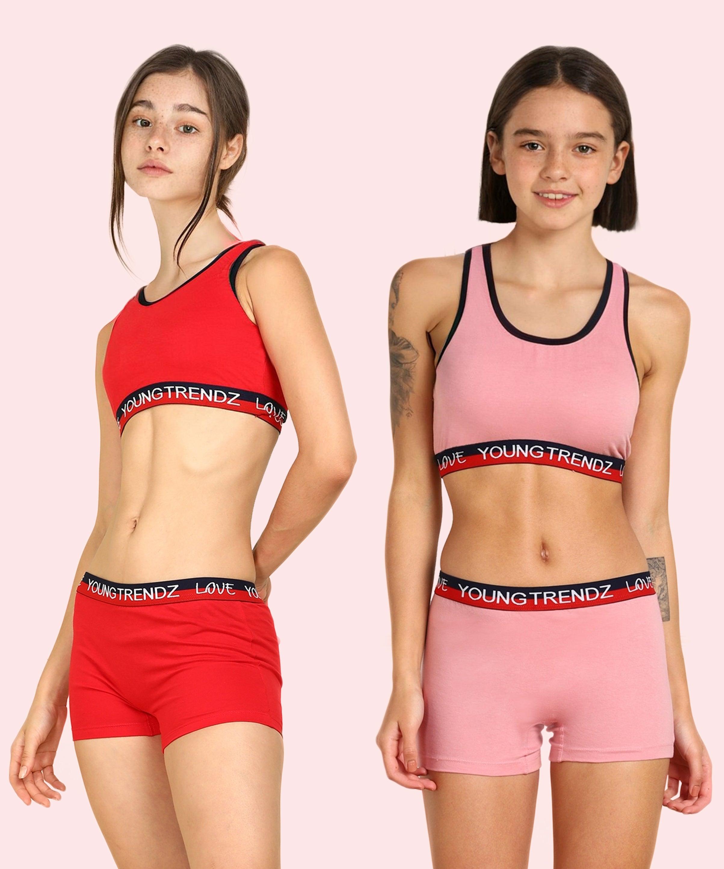 Girls Love Elastic Combo Lingerie Set(Pack of 2) - Young Trendz