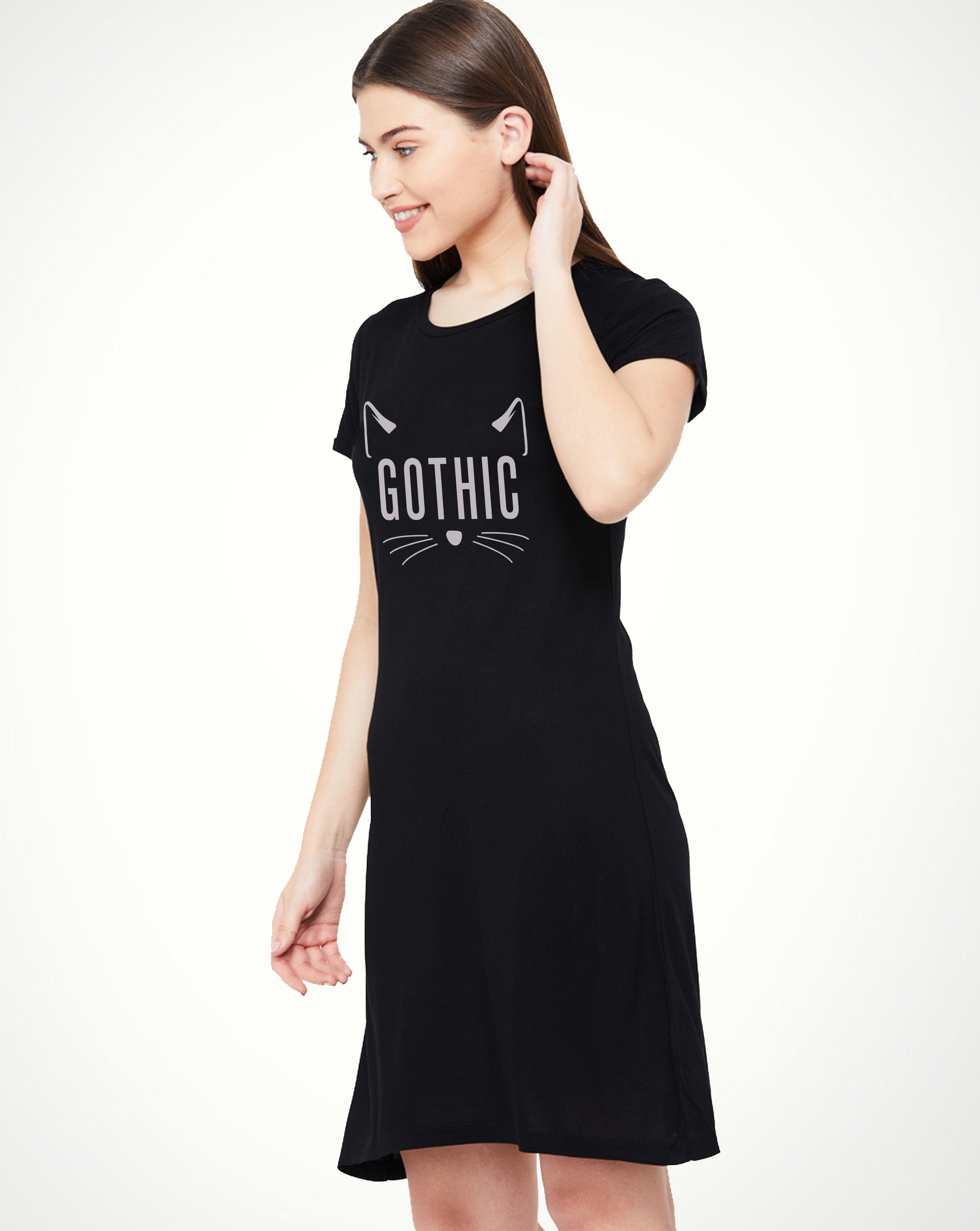 Womens Printed Half sleeve Night Dress - Young Trendz