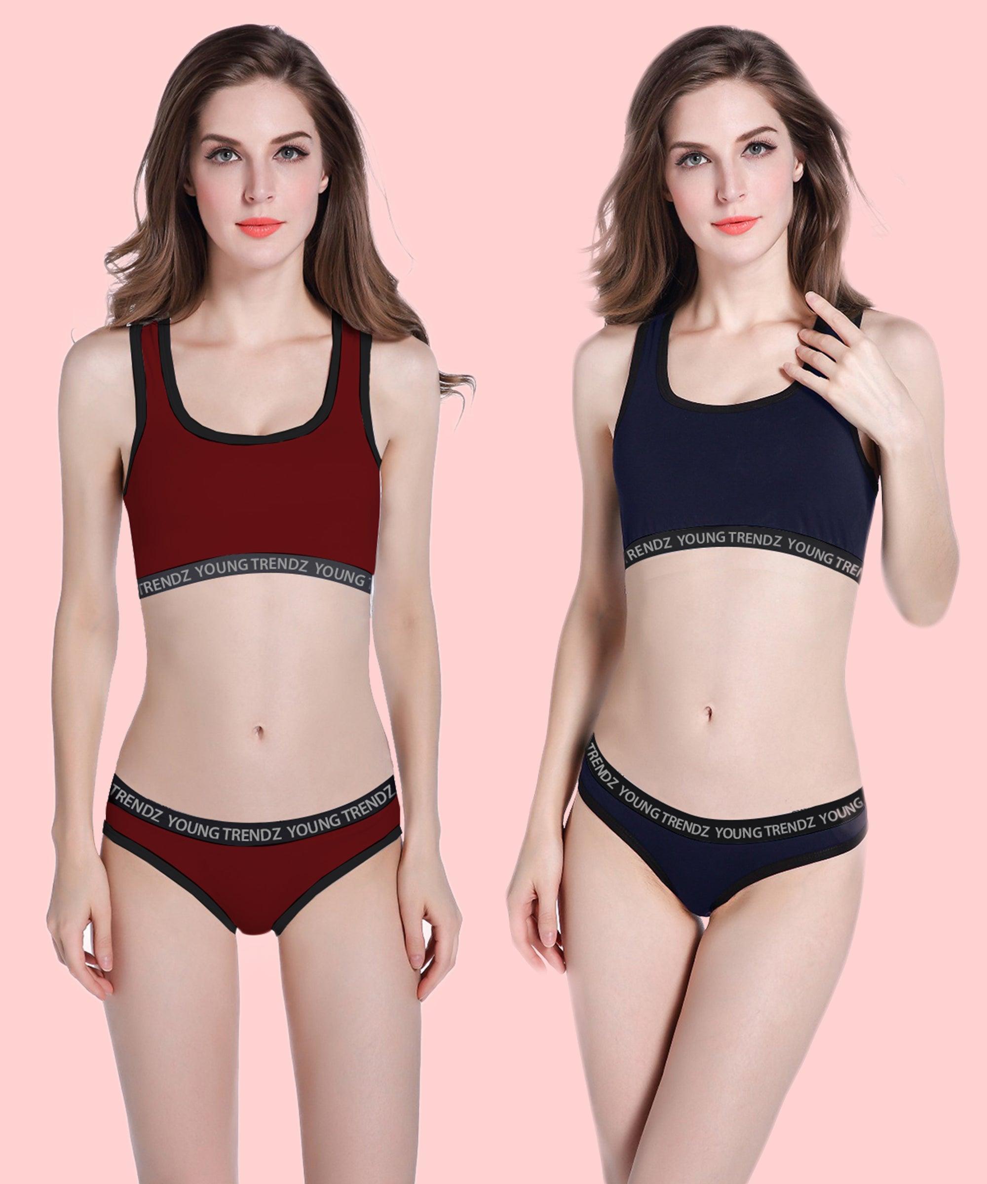 Young Trendz Womens YT Elastic Combo Lingerie Set - Young Trendz