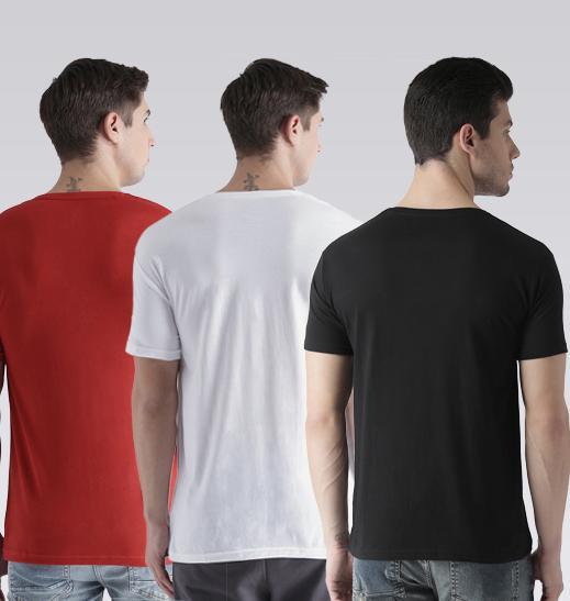 Young Trendz Mens Combo Beast Red Color Police White Color and Tiger Black Color Half Sleeve Printed T-Shirts - Young Trendz