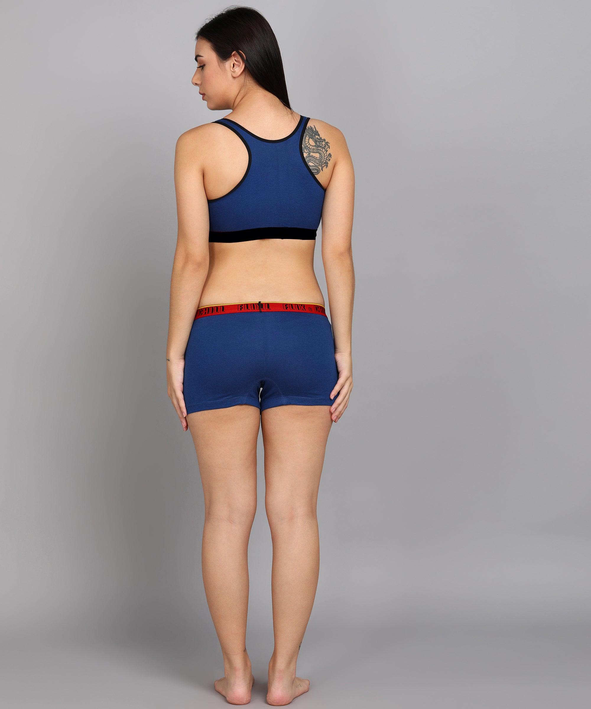 Womens FLIXCHILL Boys Shorts 2Combo (Royal Blue) - Young Trendz