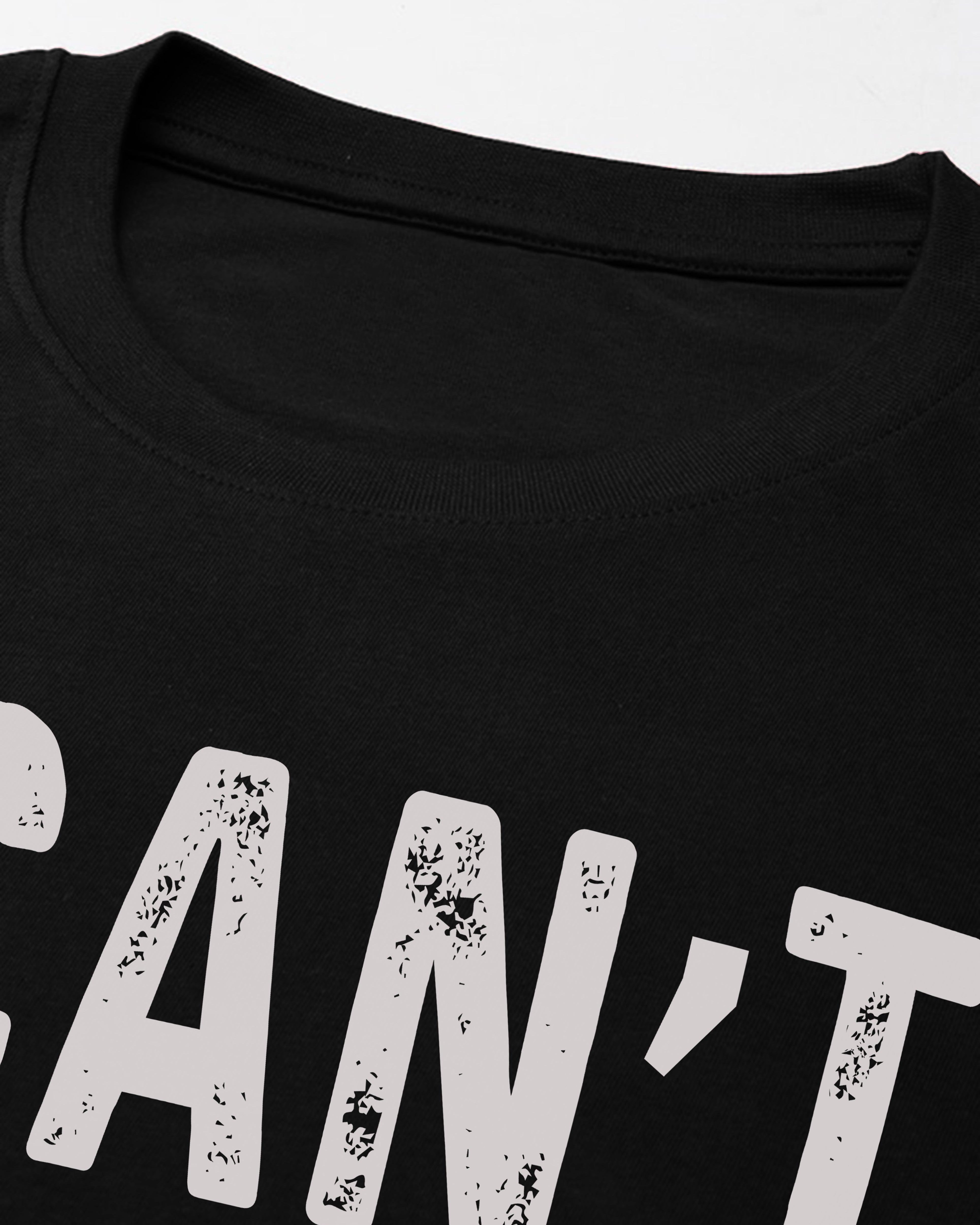 Mens Unisex Over Size Printed Black Color Tshirts - Young Trendz