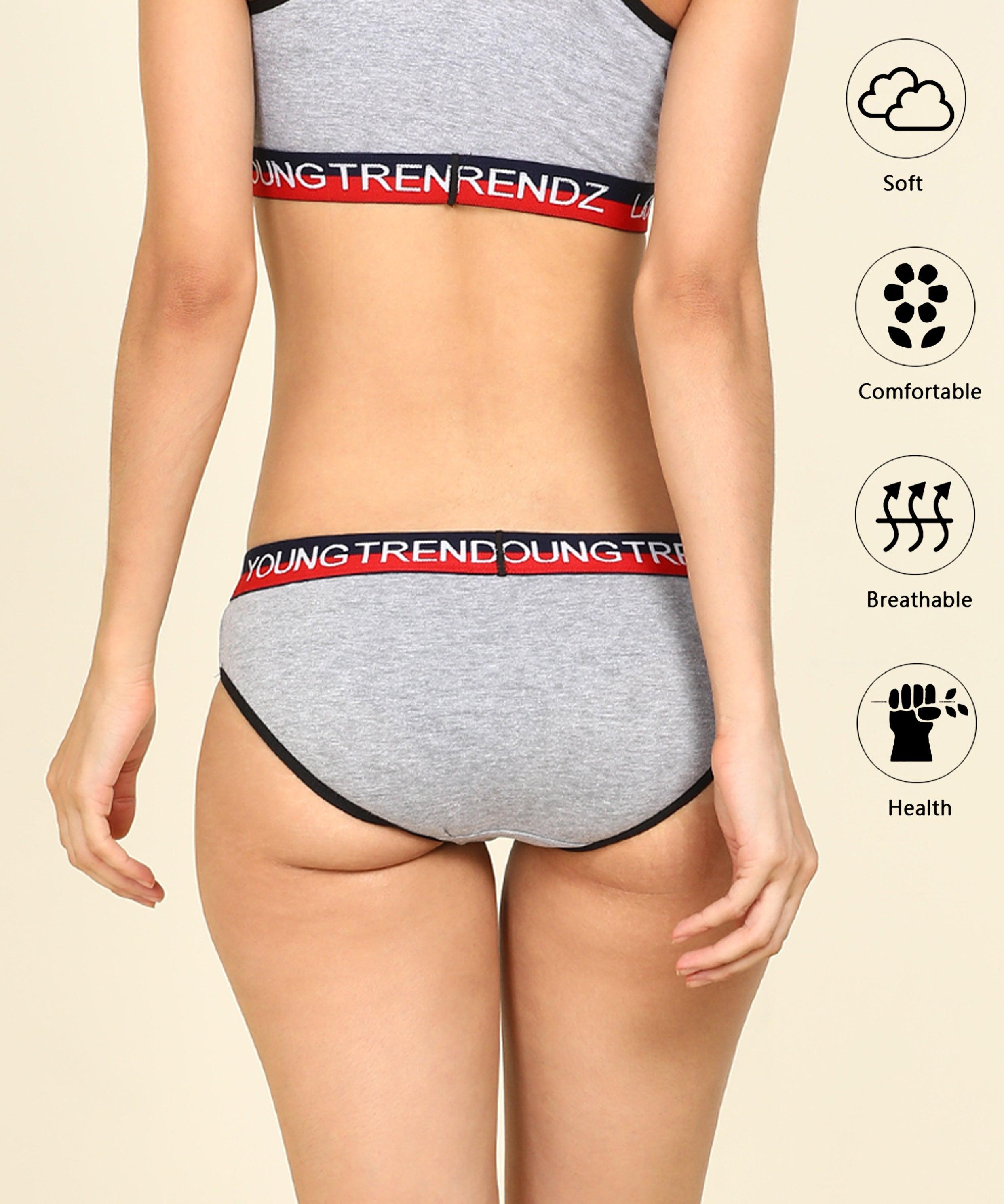 Young Trendz Women Love Elastic Hipster - 3pcs Pack - Young Trendz