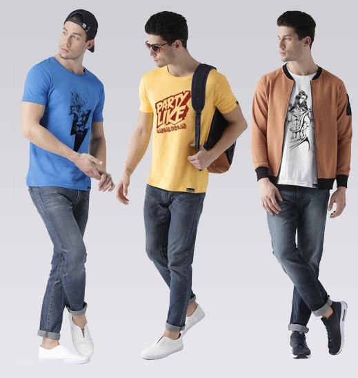 Young Trendz Mens Combo Flash Sky Blue Color Partyb Yellow Color and Shiv White Color Half Sleeve Printed T-Shirts - Young Trendz