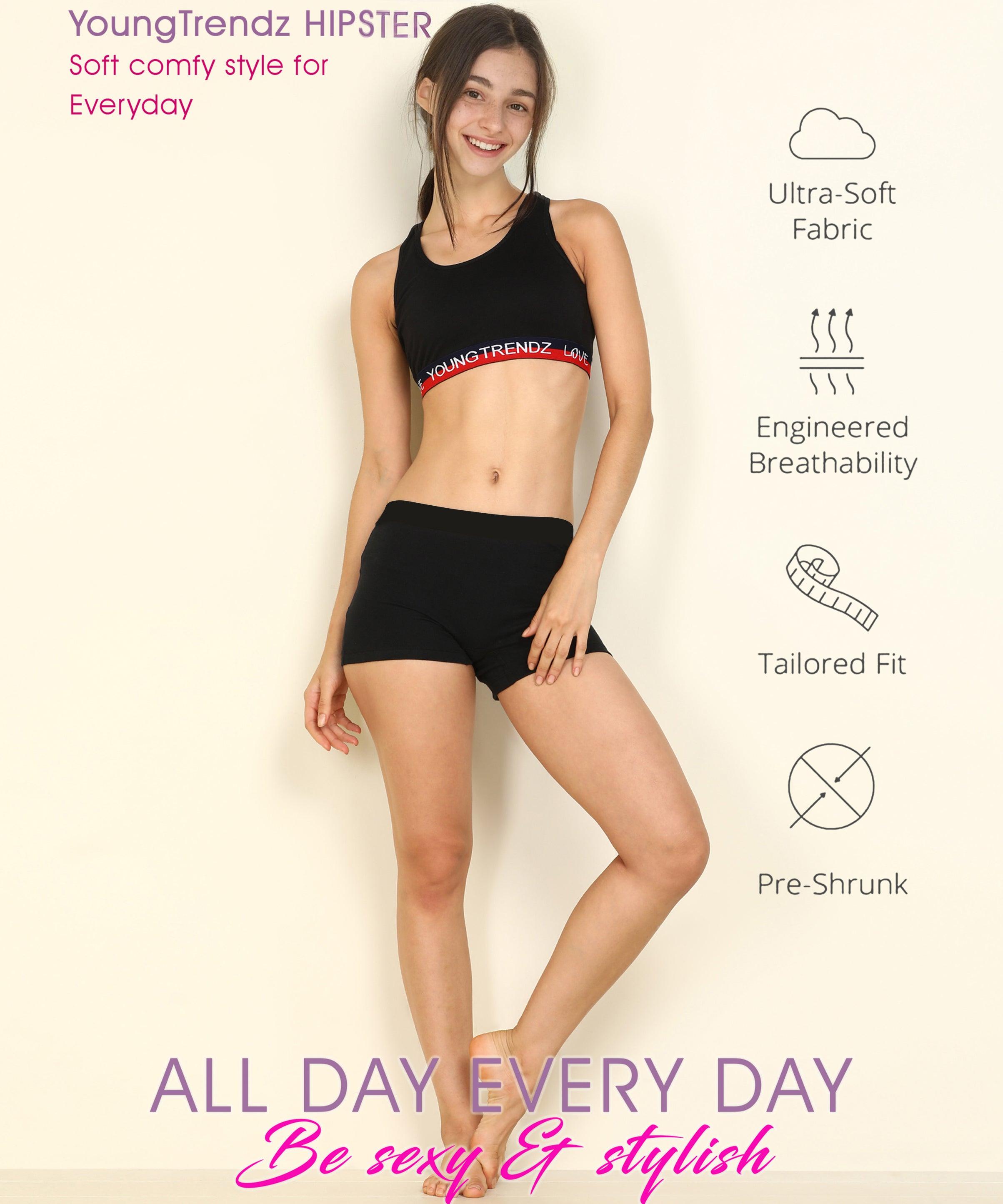 Young Trendz Girls Non Padded Love Elastic Combo Sports Bra(Pack of 3) - Young Trendz