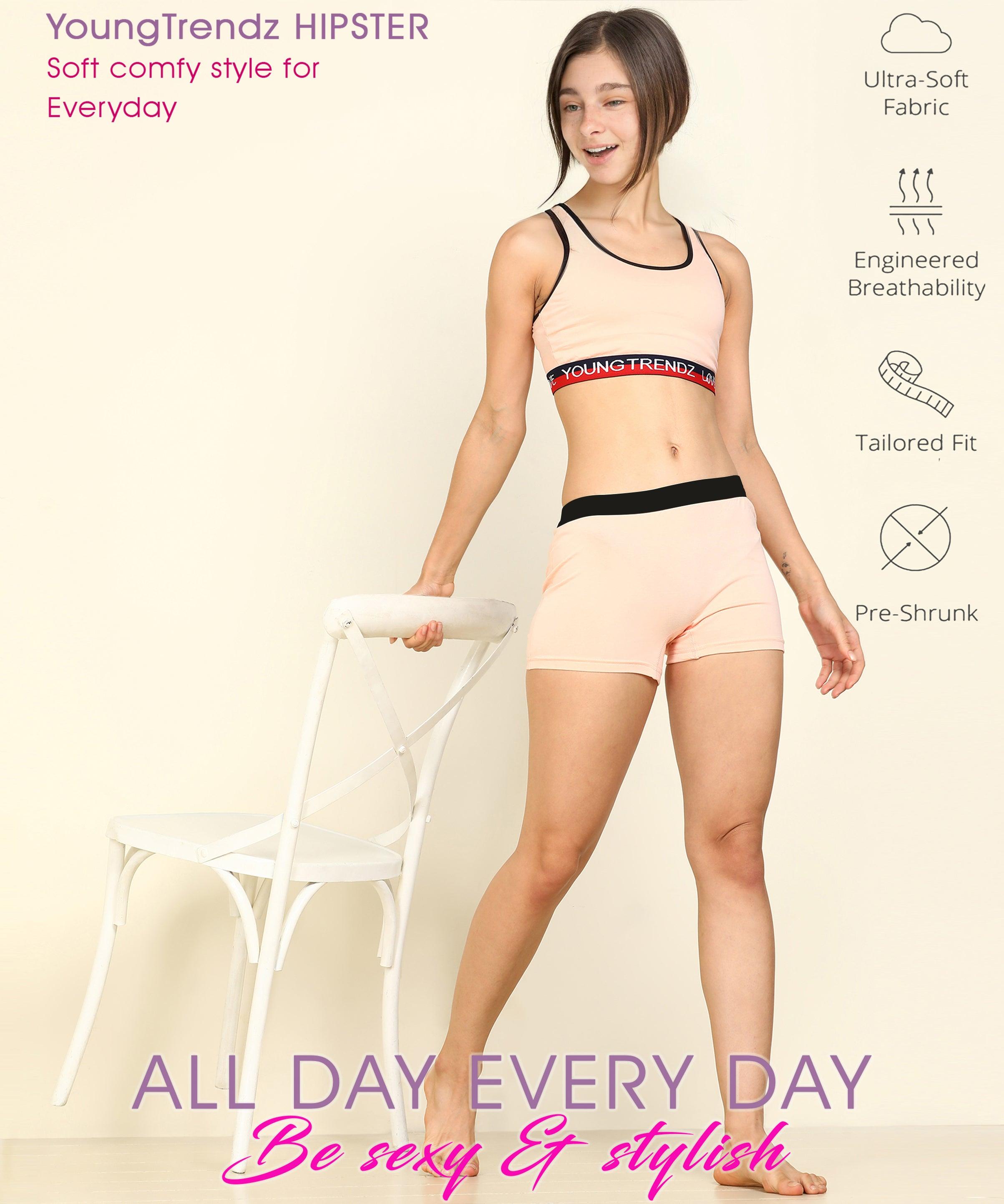 Young Trendz Girls Non Padded Love Elastic Sports Bra - Young Trendz