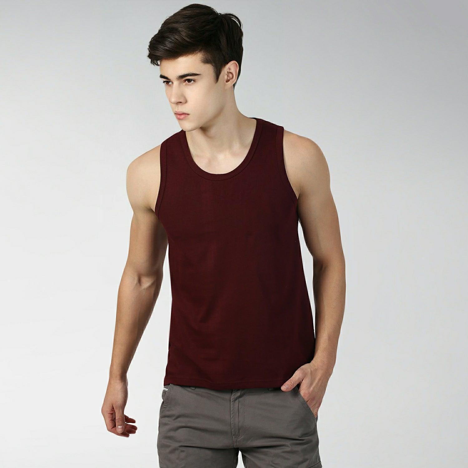 Boys Plain Sleeveless Combo Tshirt - Young Trendz