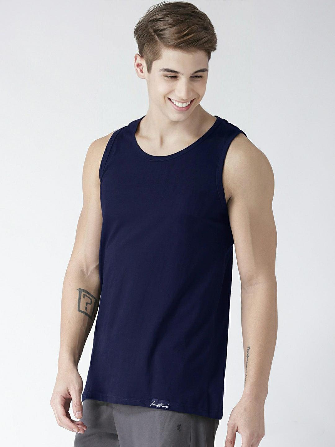 Boys Plain Sleeveless Combo Tshirt - Young Trendz