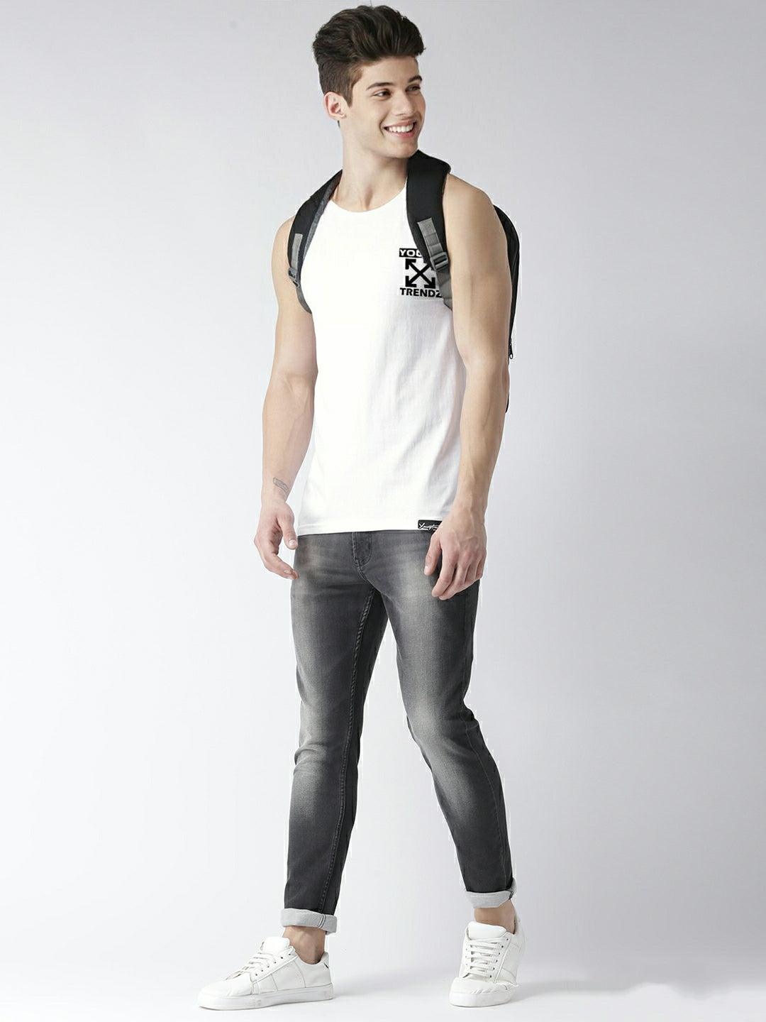 Boys Print Sleeveless Tshirt - Young Trendz