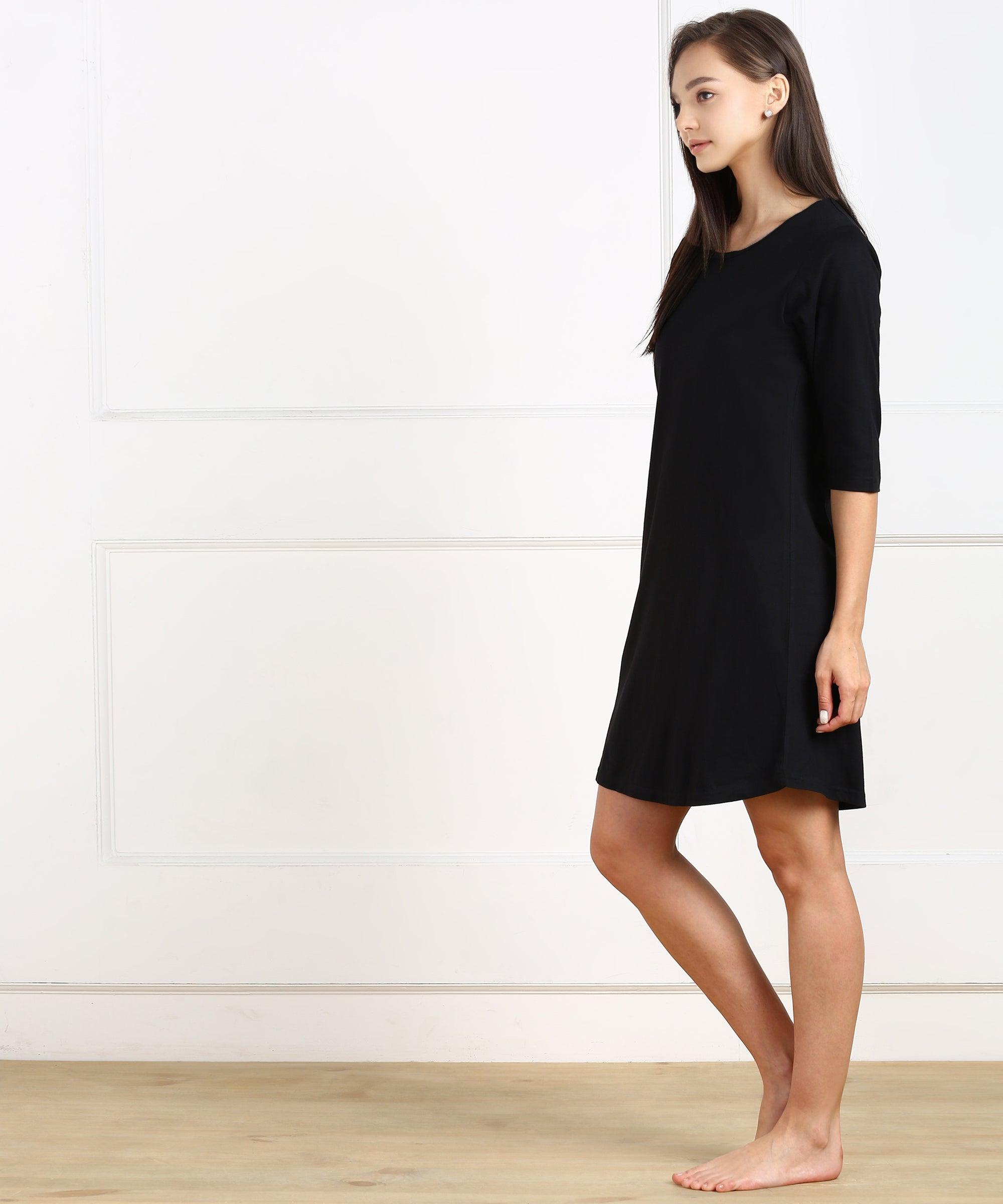 Girls Plain Full sleeve Night Dress - Young Trendz