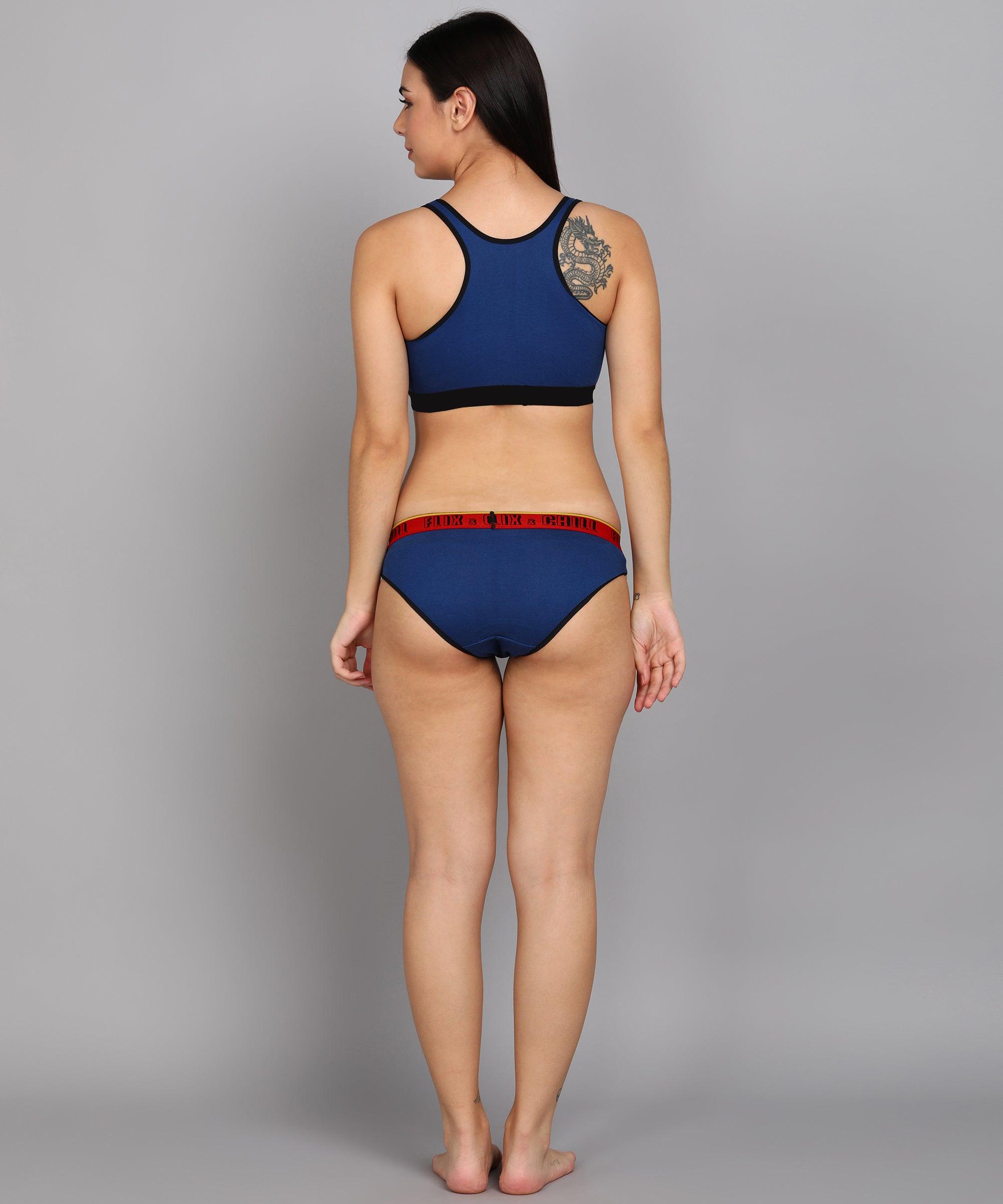 Womens Non Padded FLIXCHILL Combo Sports Bra (Pack of 3) - Young Trendz