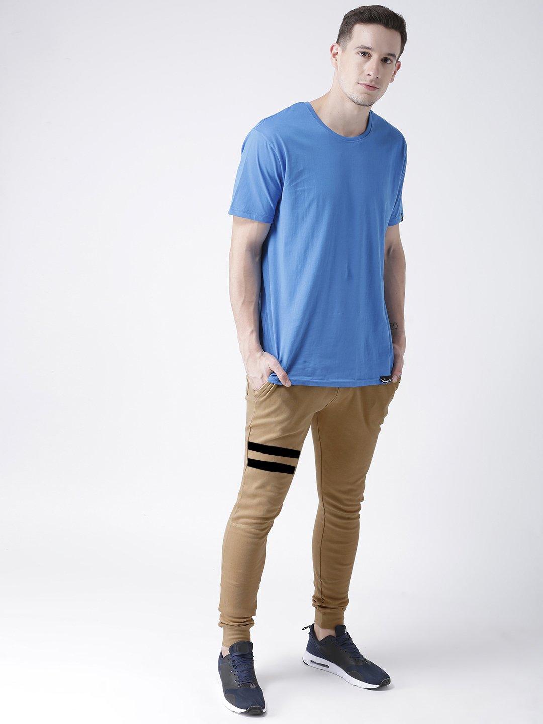 Young Trendz Mens Jogger Brown Color Lines Track Pants - Young Trendz