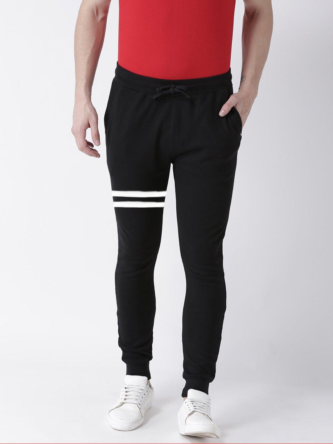 Young Trendz Mens Jogger Black Color Lines Track Pants - Young Trendz