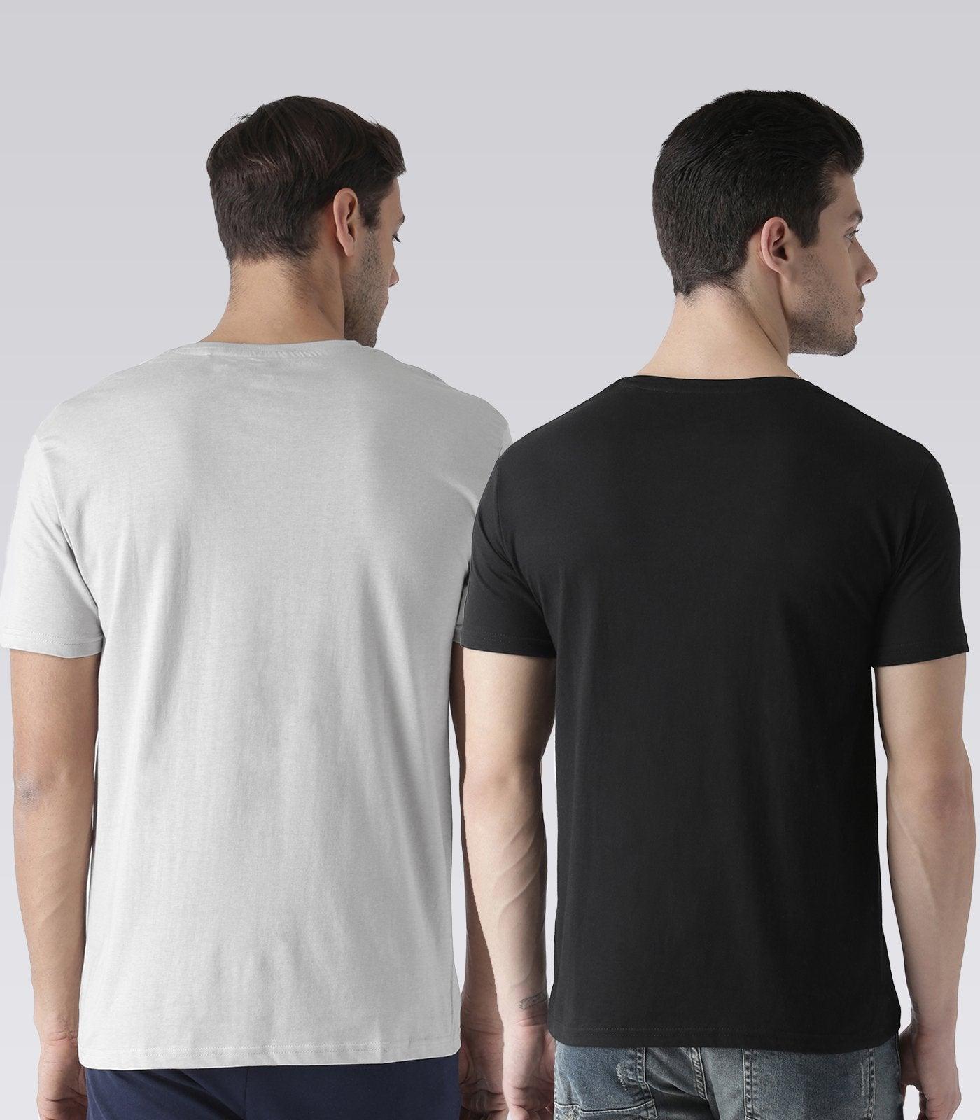 Young Trendz Mens Combo Keeponride Grey Color and Gym Black Color Half Sleeve Printed T-Shirts - Young Trendz