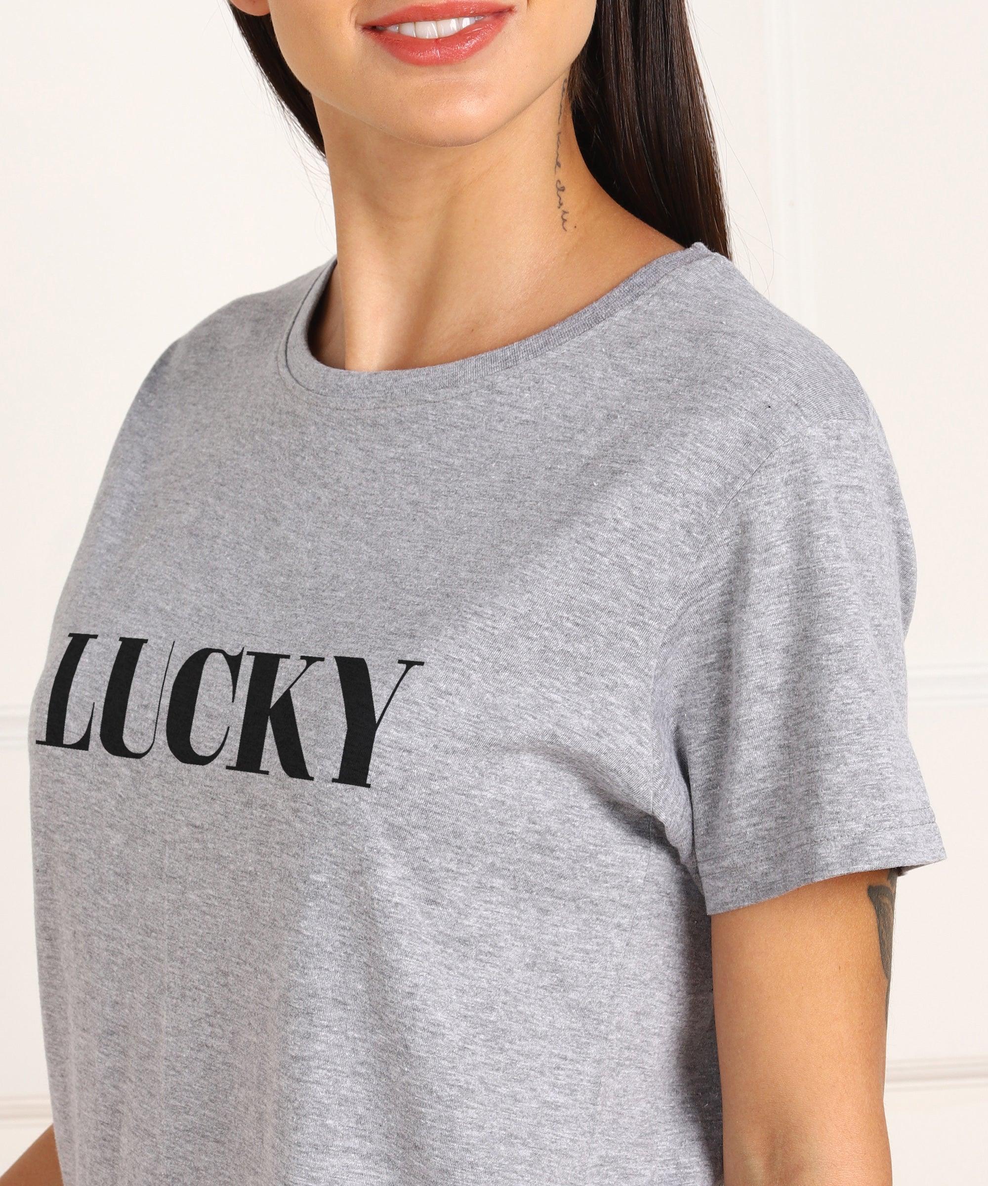 Women Printed T-shirt & Pyjama Set Pure Soft Cotton - Young Trendz