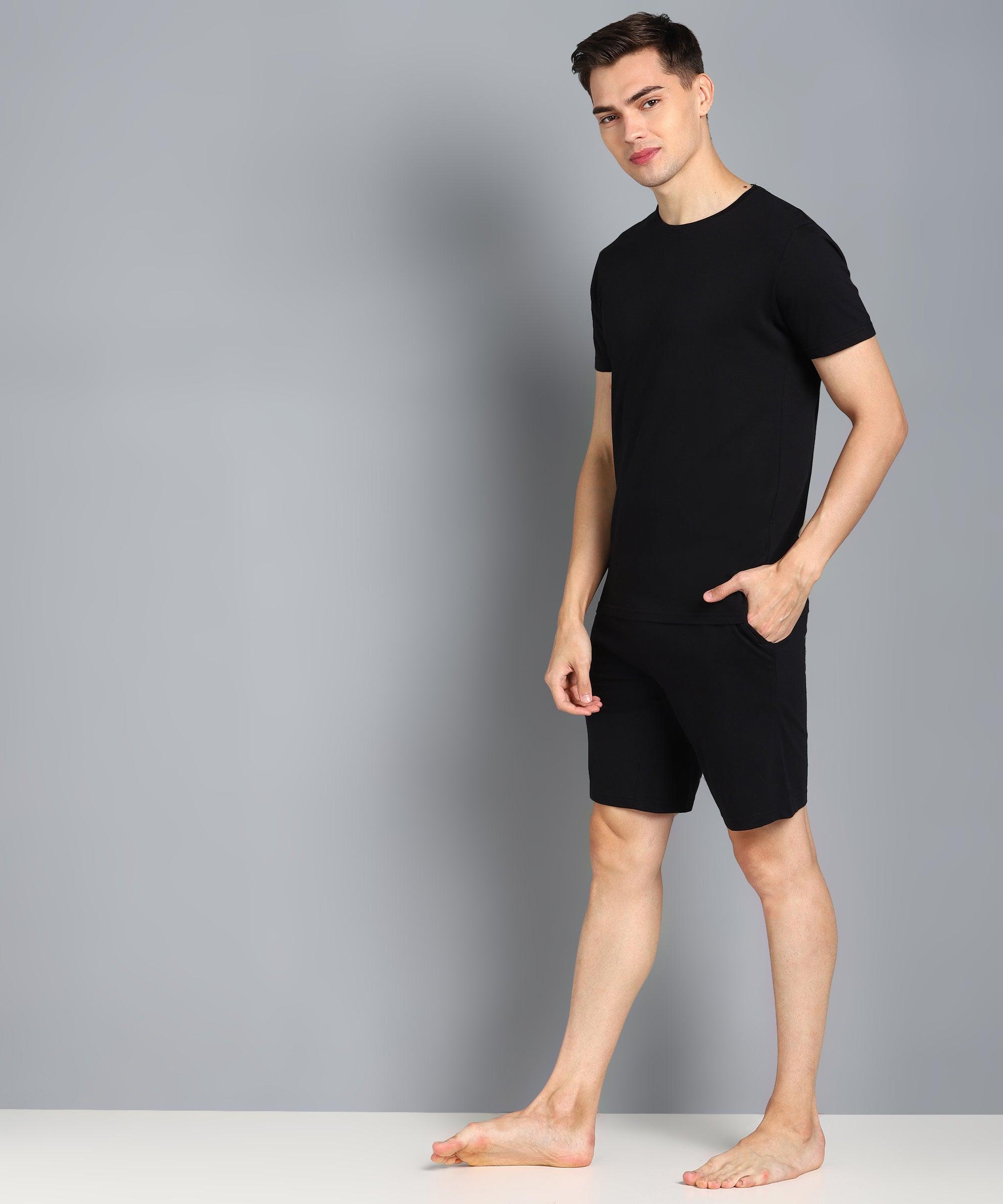 Mens Halfsleeve Tshirt & Shorts Co-ord Set - Young Trendz