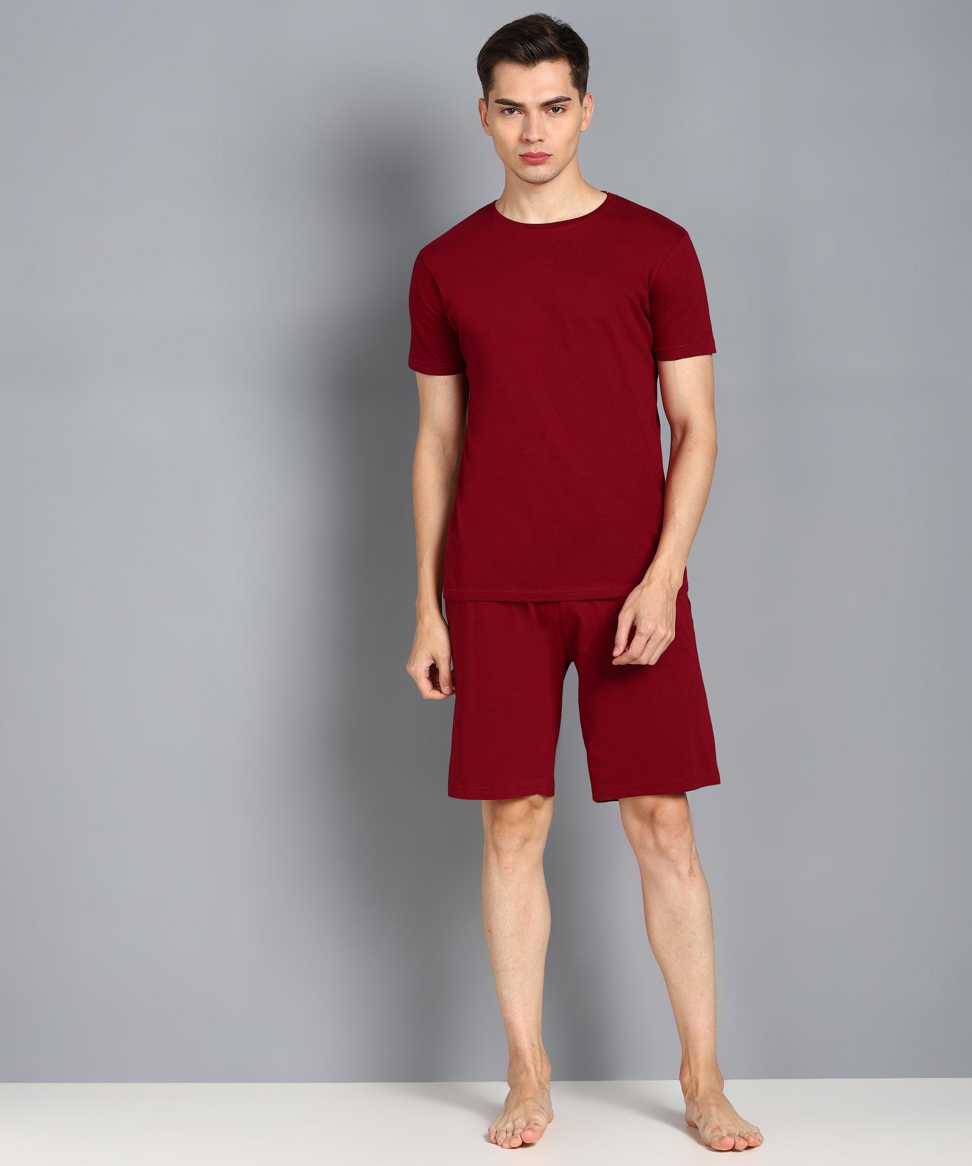 Mens Halfsleeve Tshirt & Shorts Co-ord Set - Young Trendz
