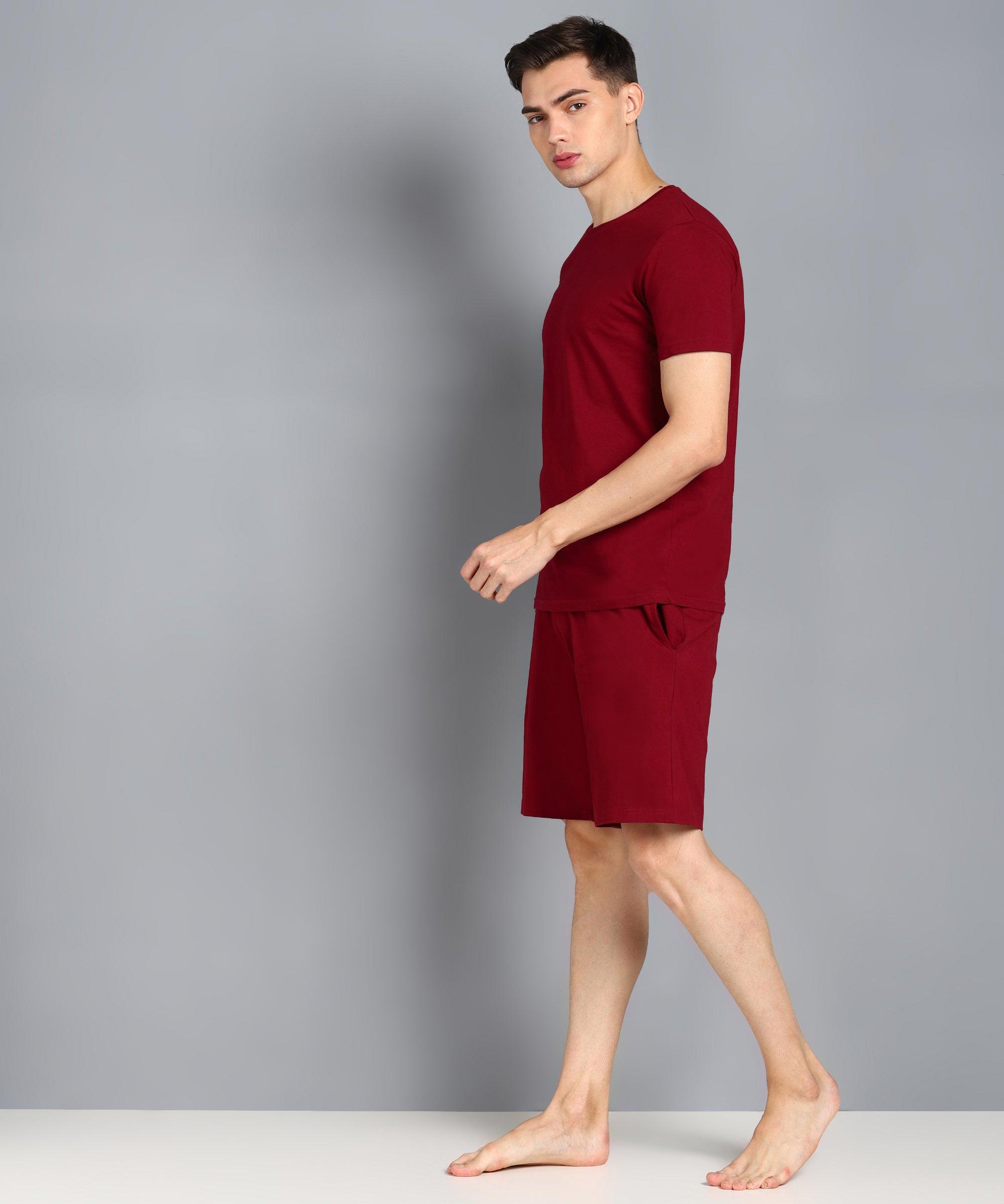 Mens Halfsleeve Tshirt & Shorts Co-ord Set - Young Trendz